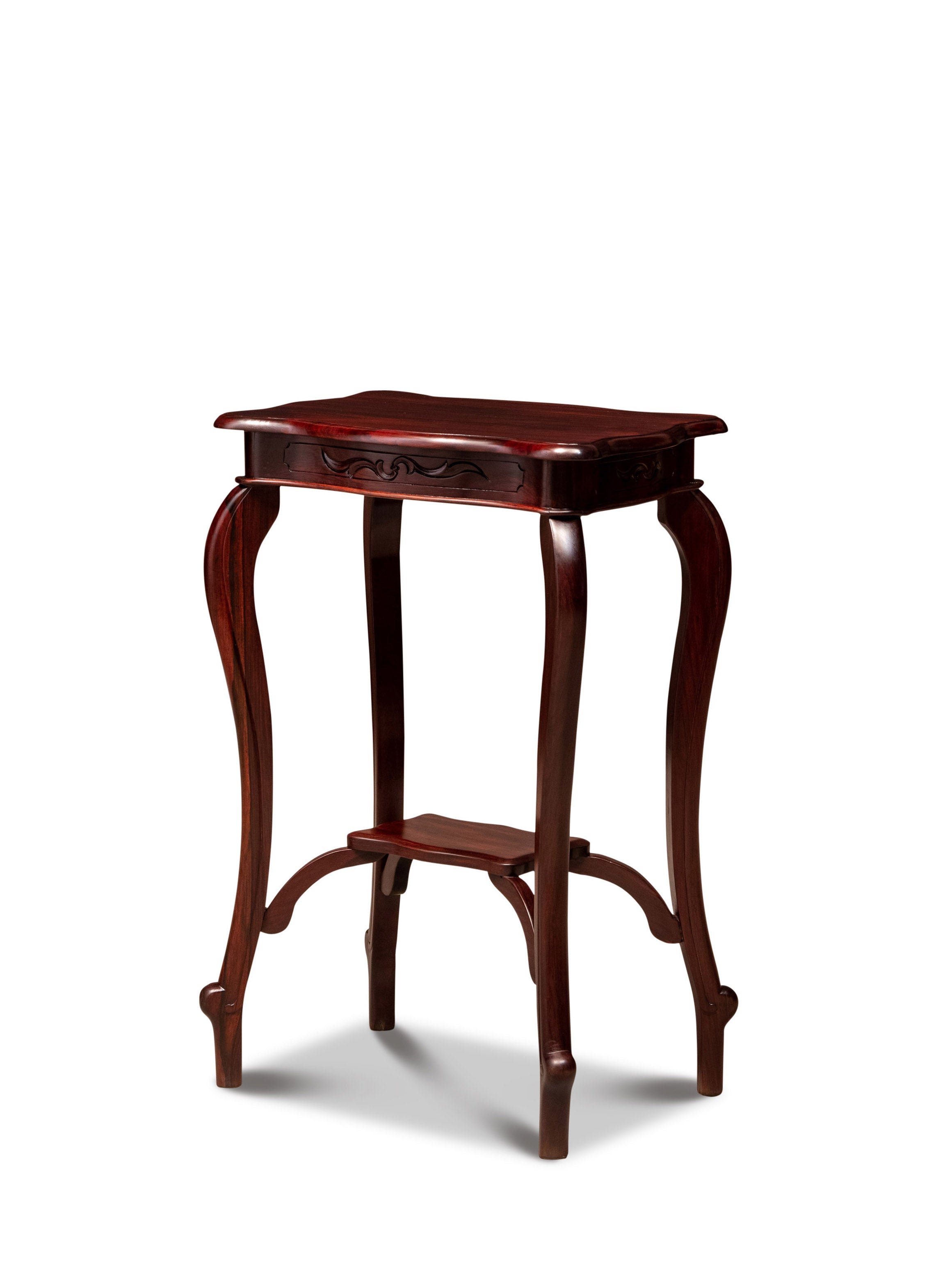 Rosewood three-curved leg flower stand