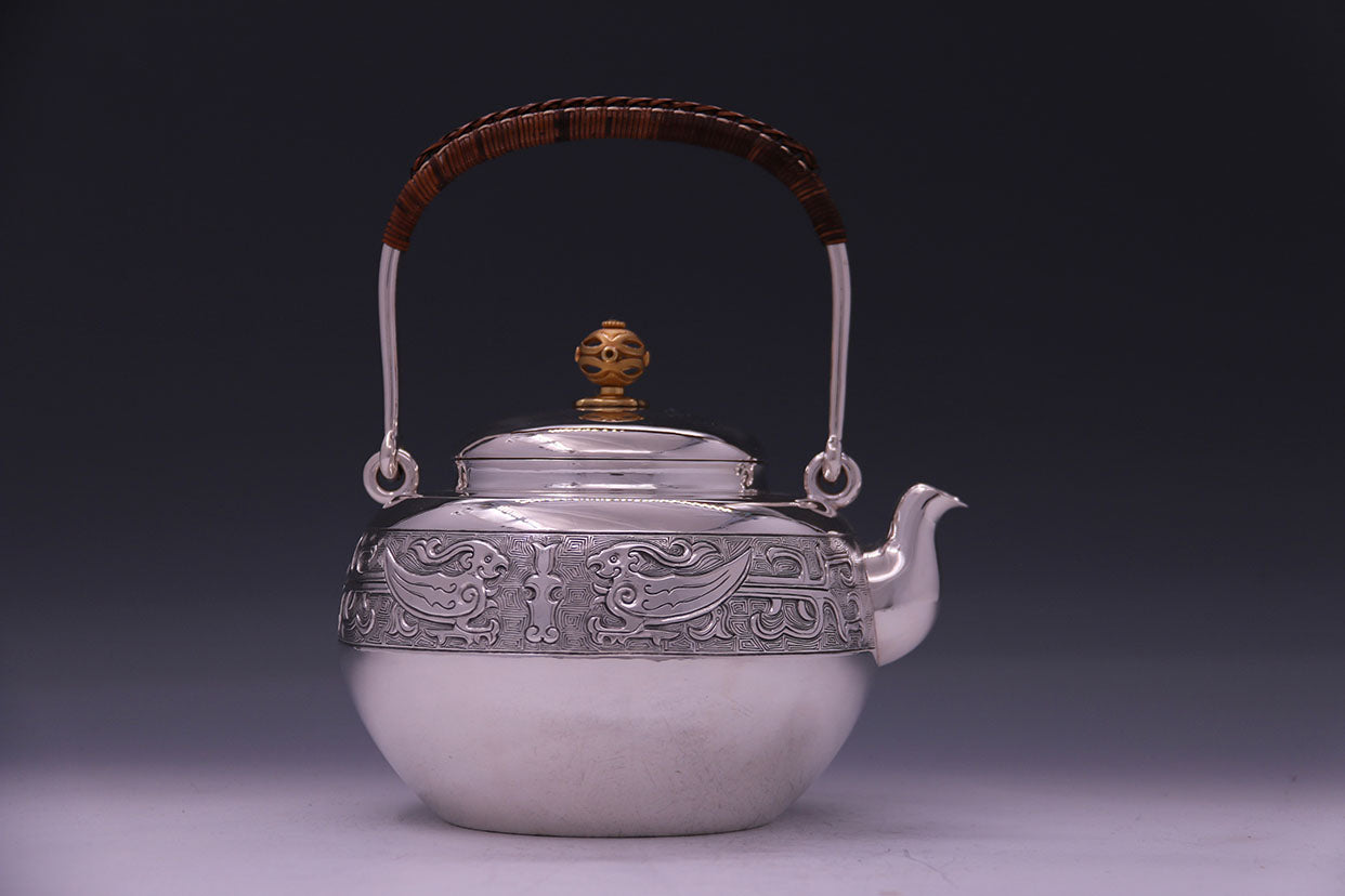 Golden Phoenix Silver Pot