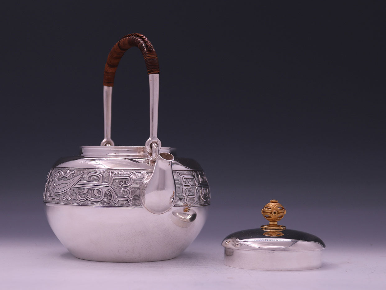 Golden Phoenix Silver Pot