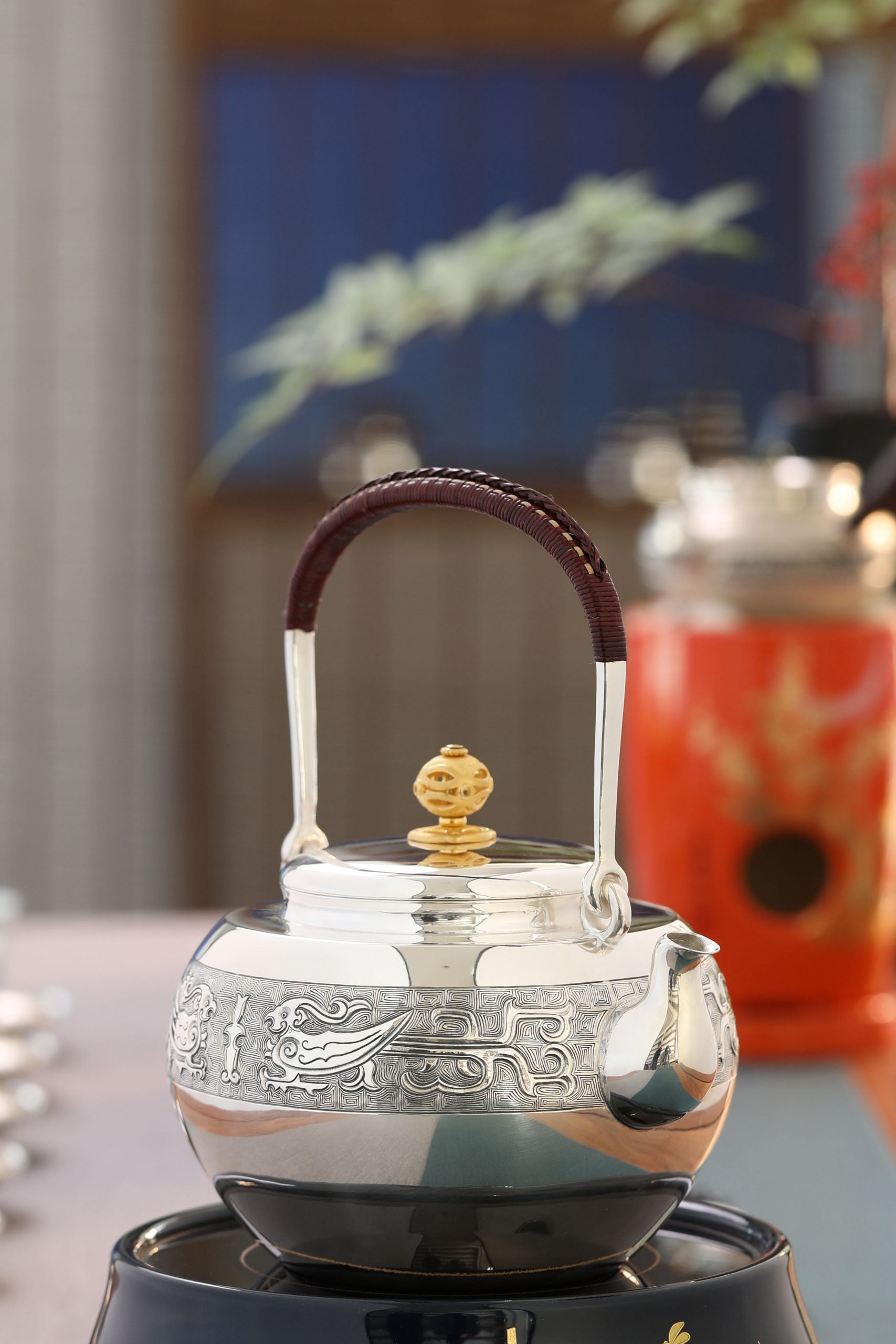 Golden Phoenix Silver Pot