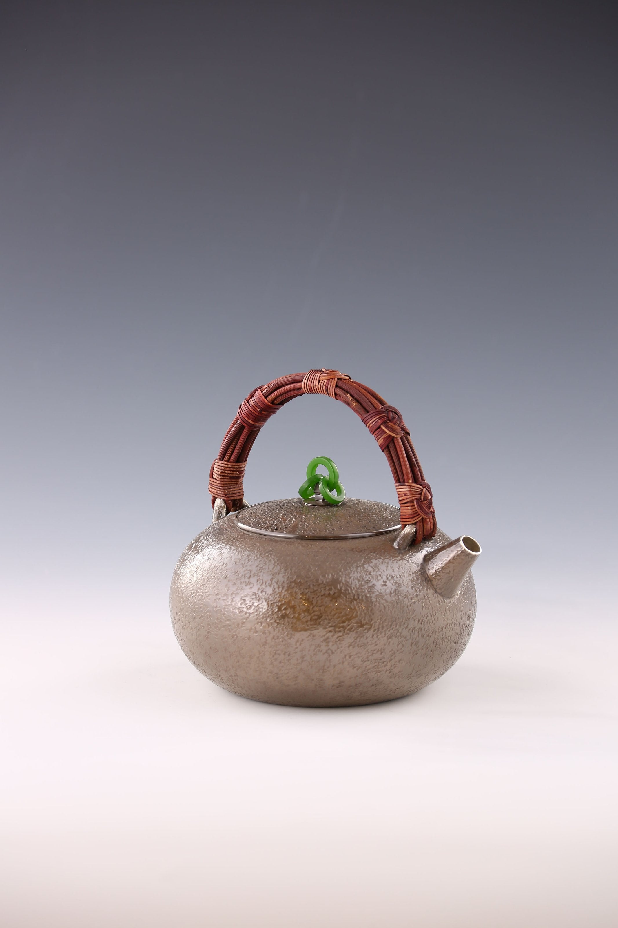 Horse-shaped Ruyi Knot Silver Pot