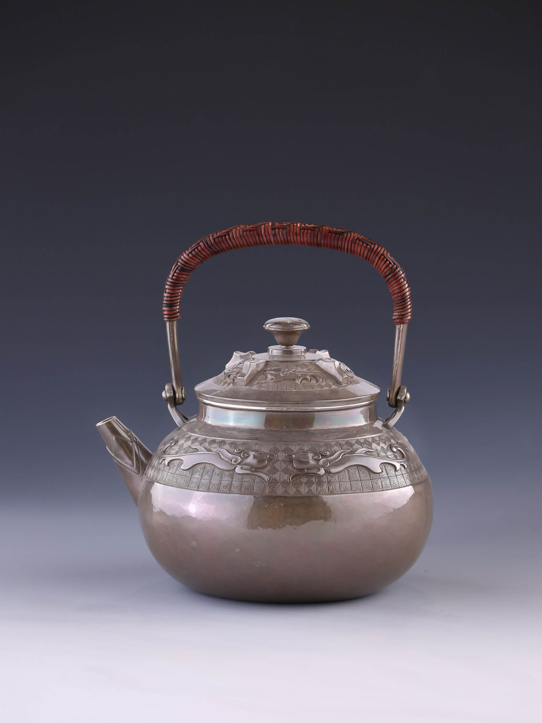 Prosperous Era Taotie Pattern Silver Teapot Series