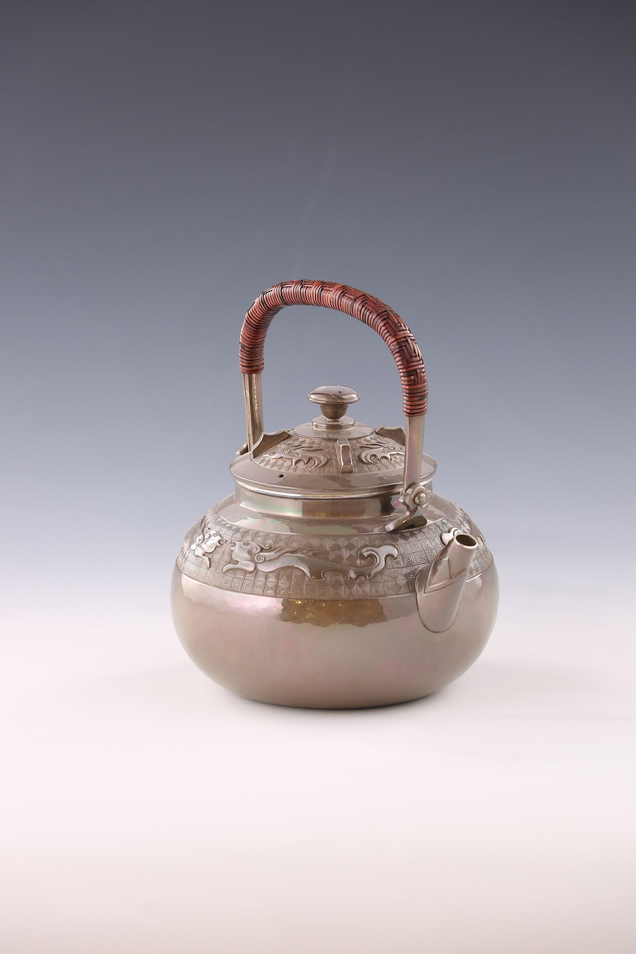 Prosperous Era Taotie Pattern Silver Teapot Series