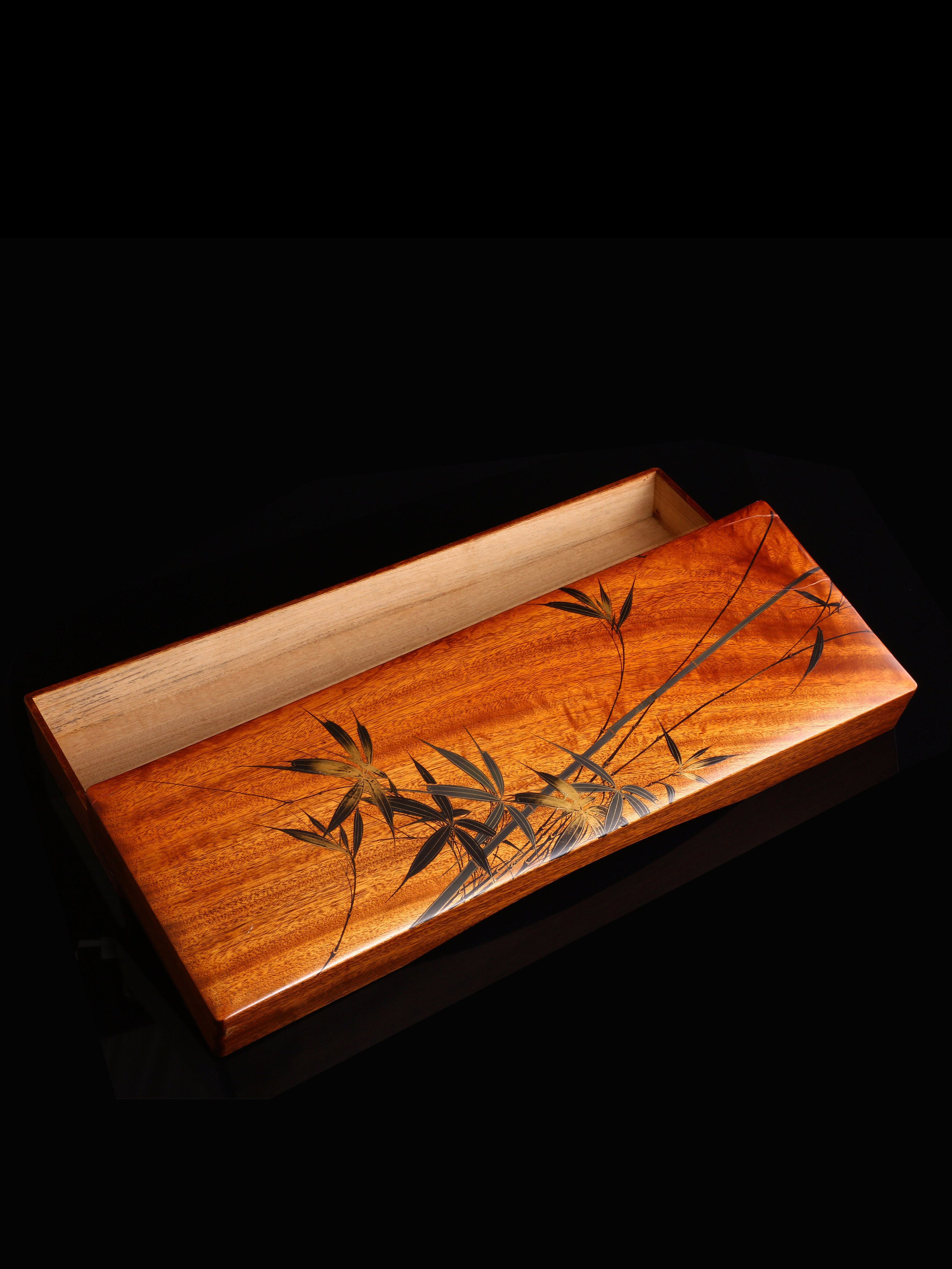 Japanese Maki-e Bamboo Stationery Box
