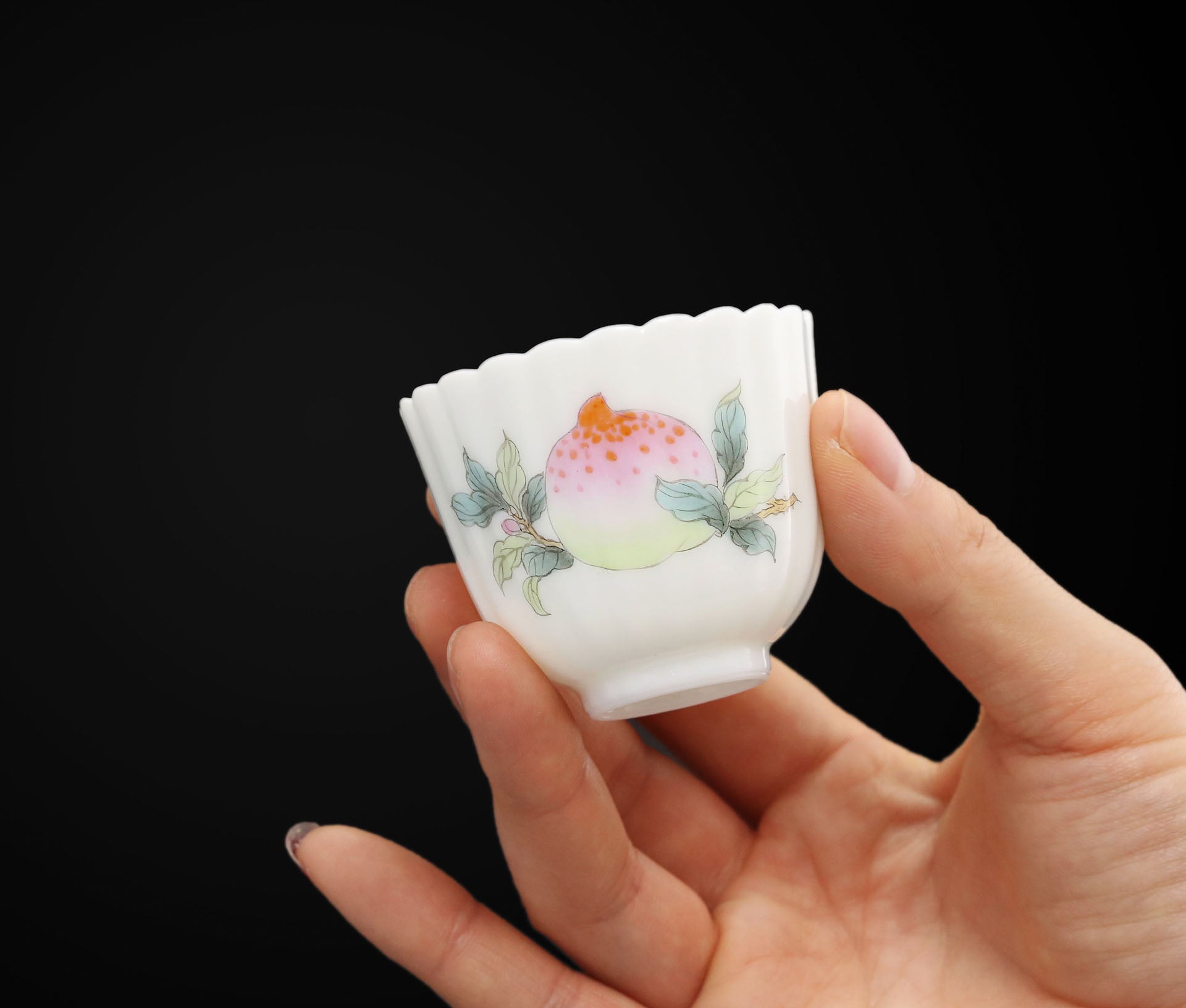 Many Children, Many Blessings: Famille Rose Tea Cup