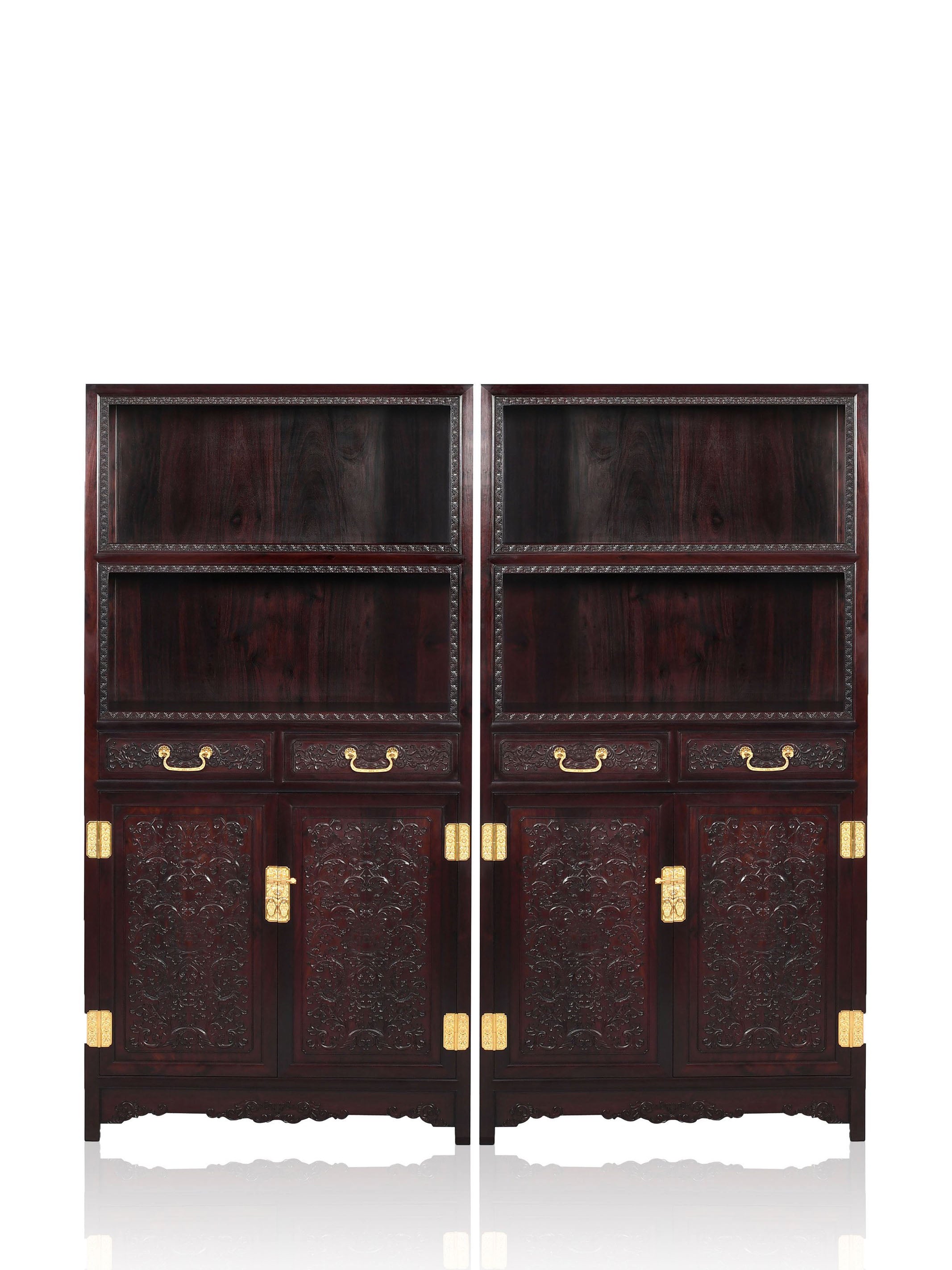 Double-layer open cabinet