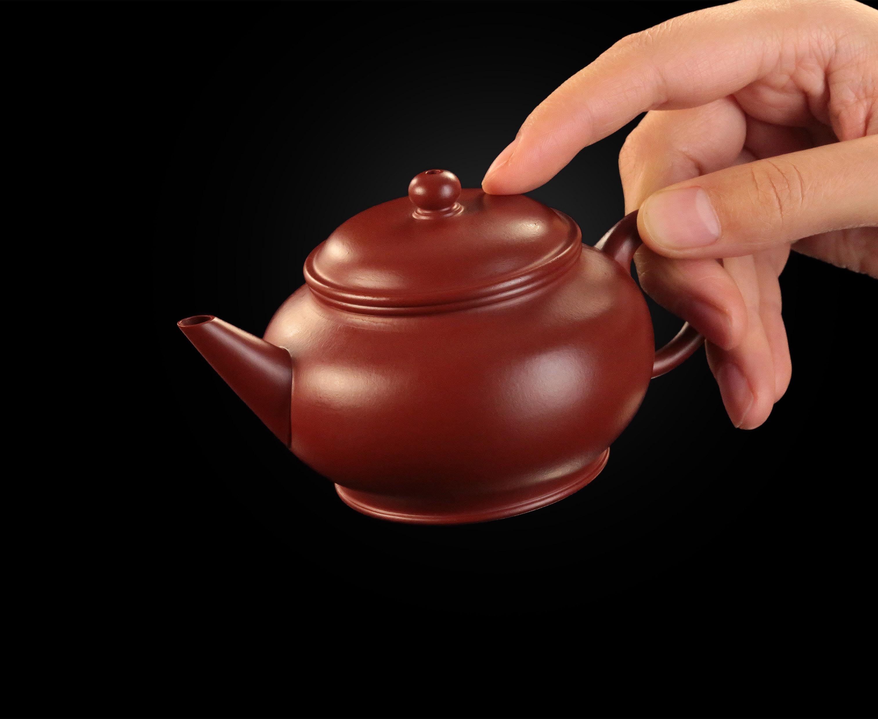 Horizontal Teapot - Fine Zhu Ni (Red Clay)