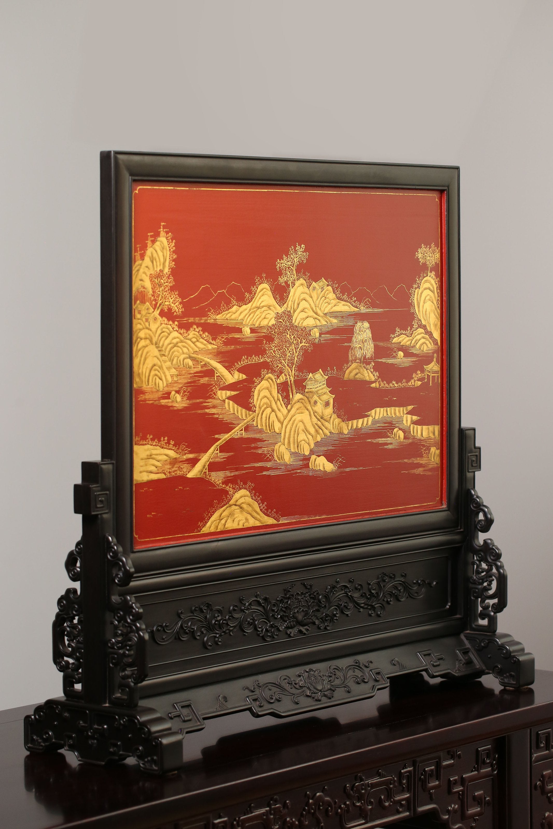 Inlaid "Four Gentlemen" Screen