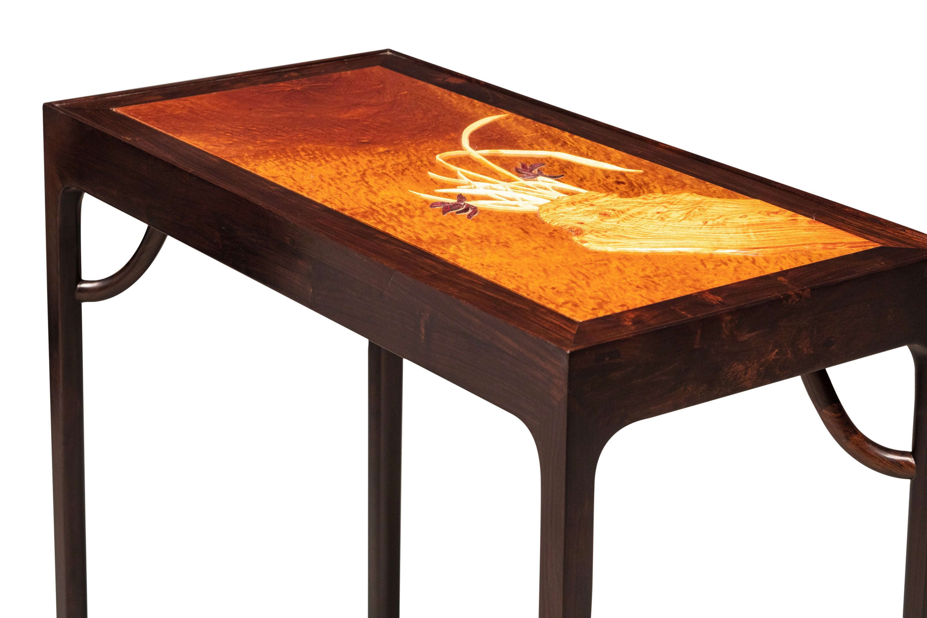 Black rosewood inlaid with golden nanmu core