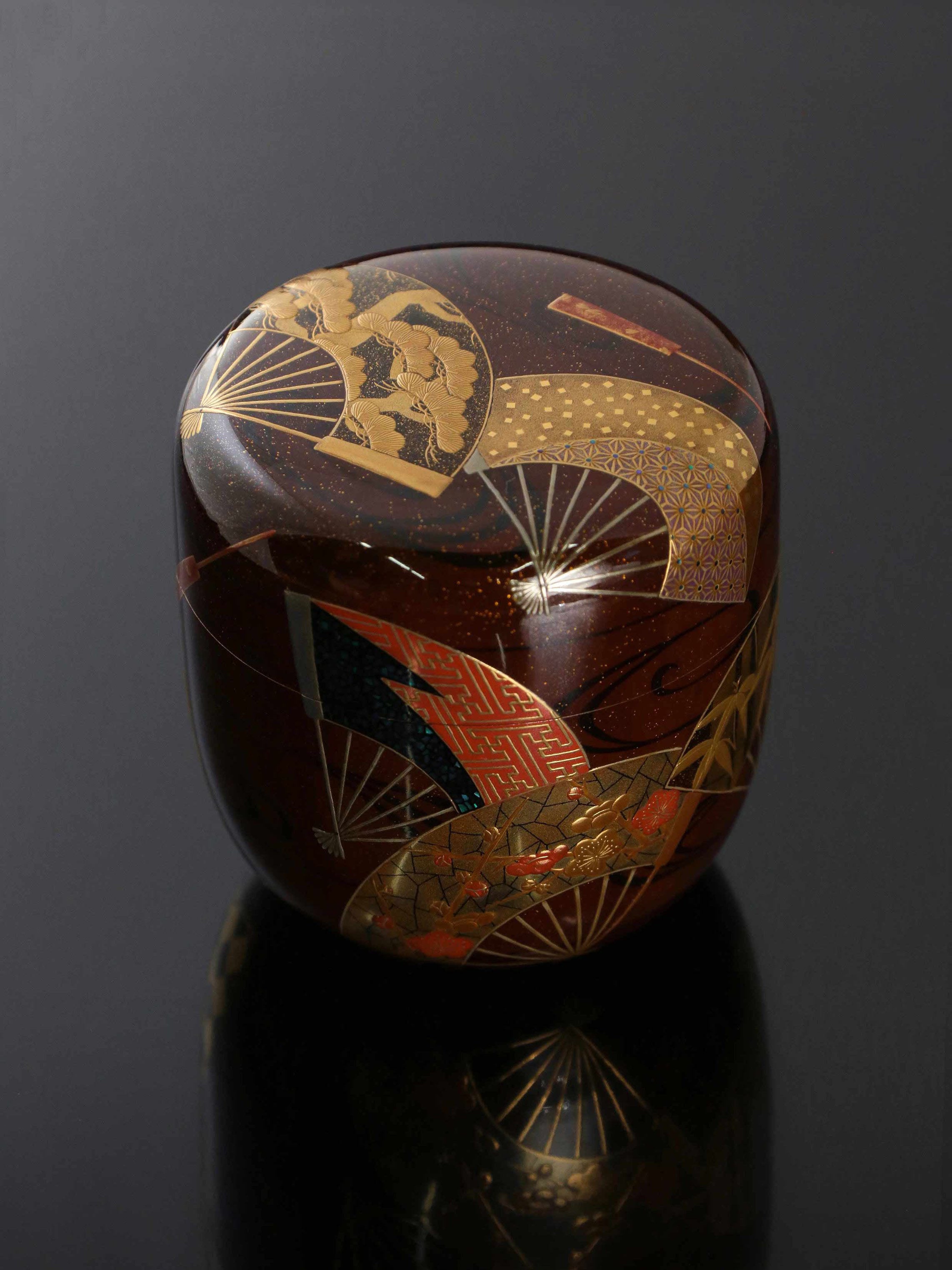 Fan-shaped painting of the Four Gentlemen (tea and jujube) | Songshan's work