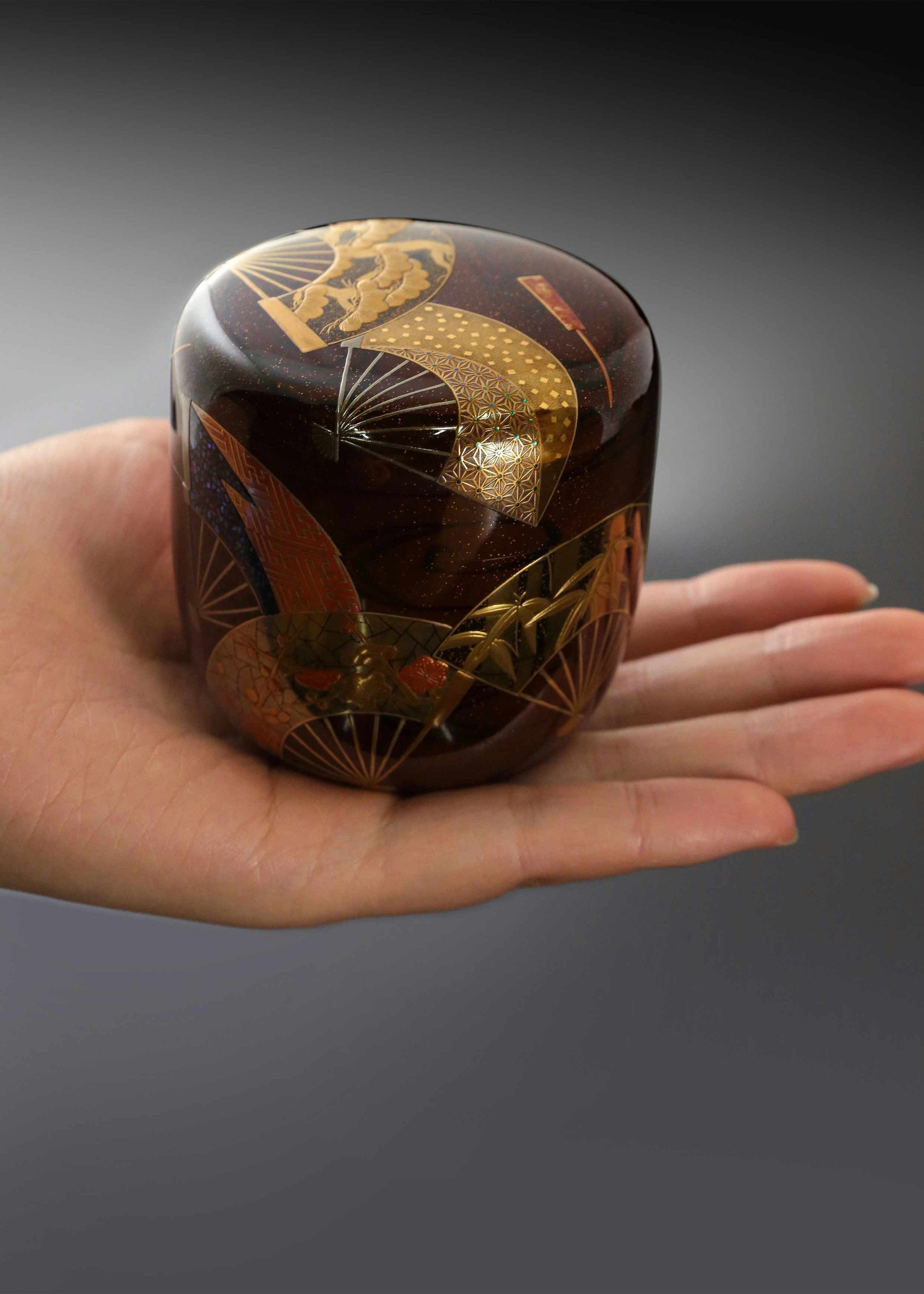 Fan-shaped painting of the Four Gentlemen (tea and jujube) | Songshan's work