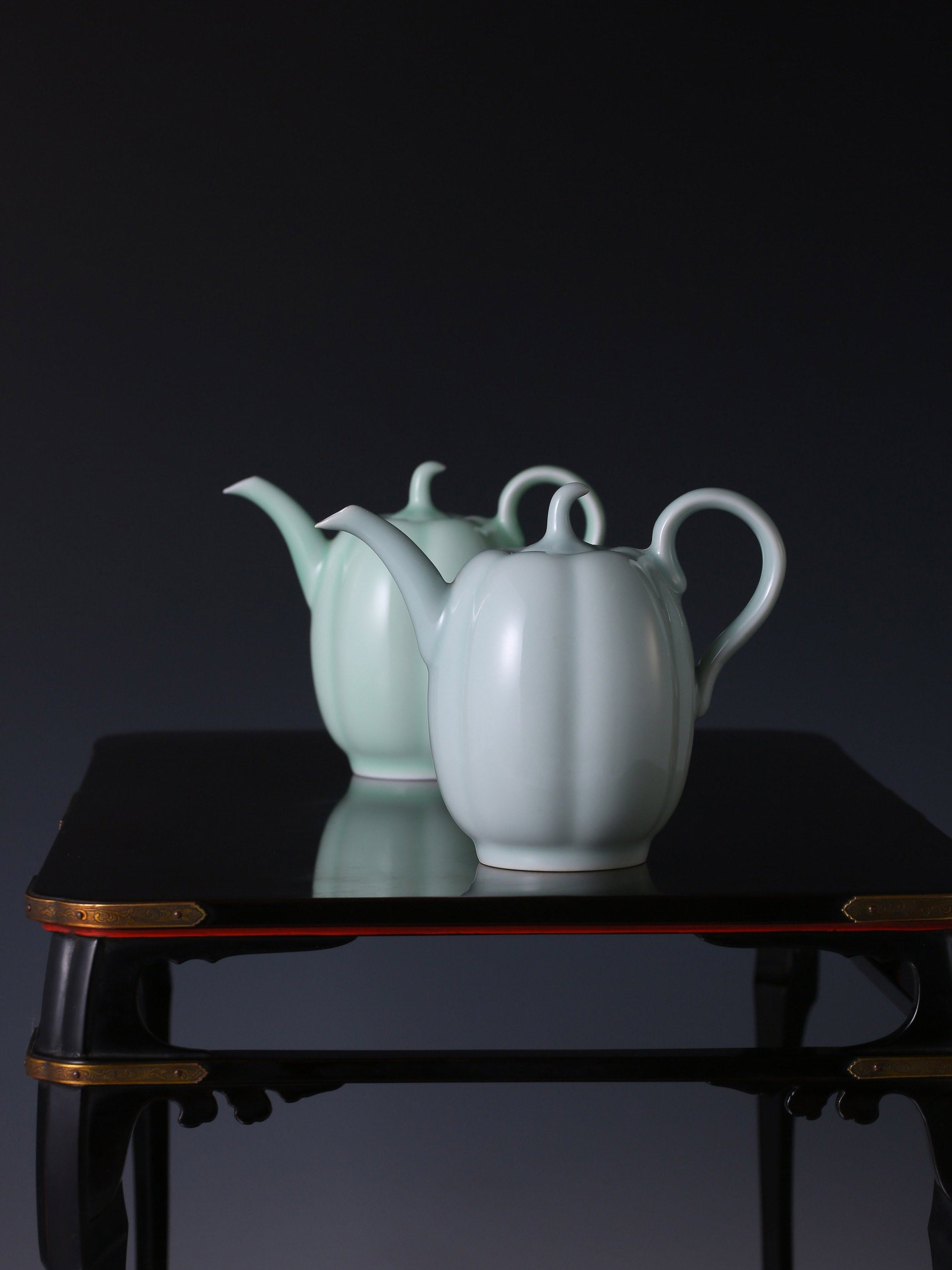 Song Dynasty style celadon melon-shaped ewer