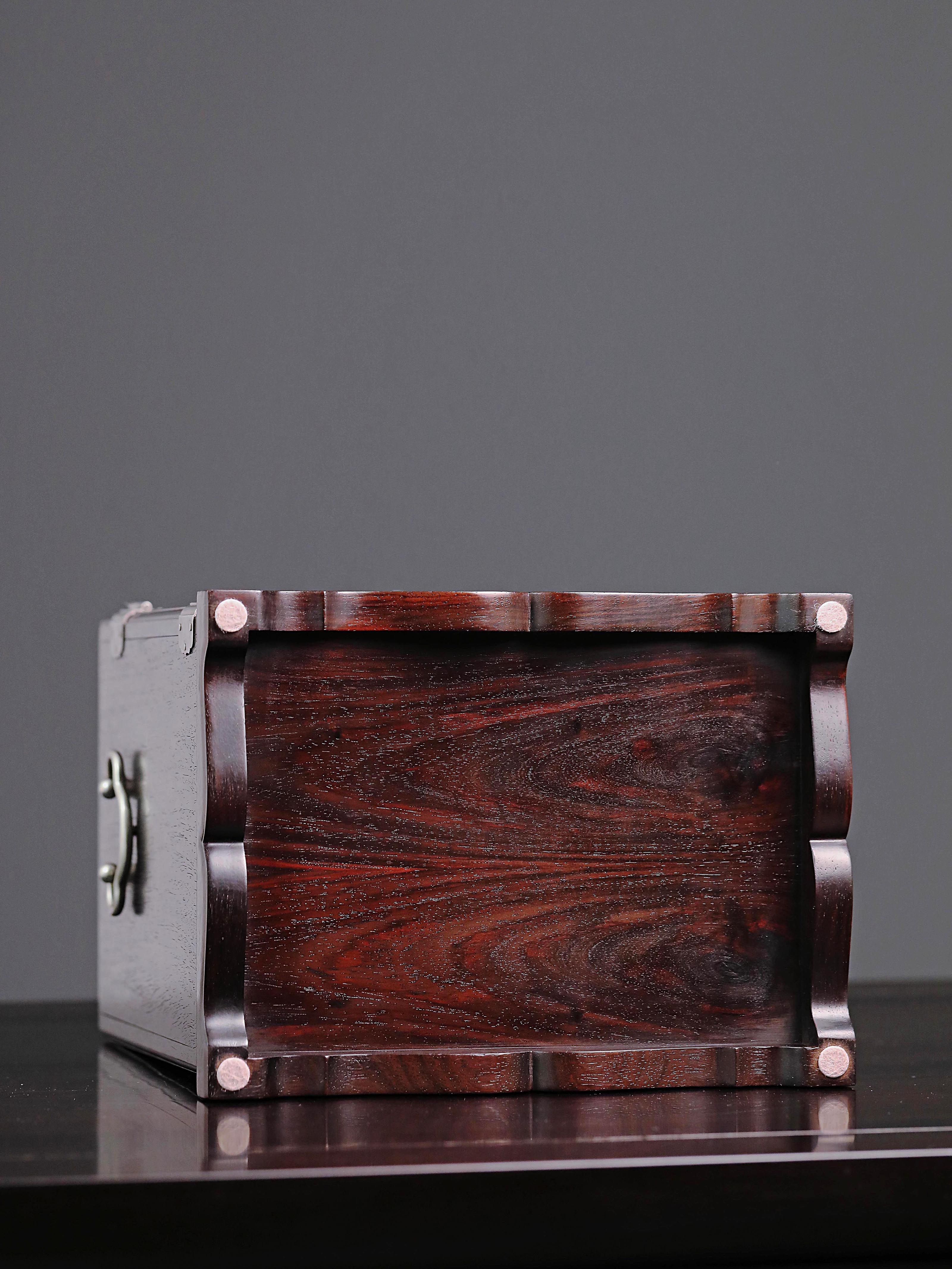 Rosewood inlaid tea cabinet