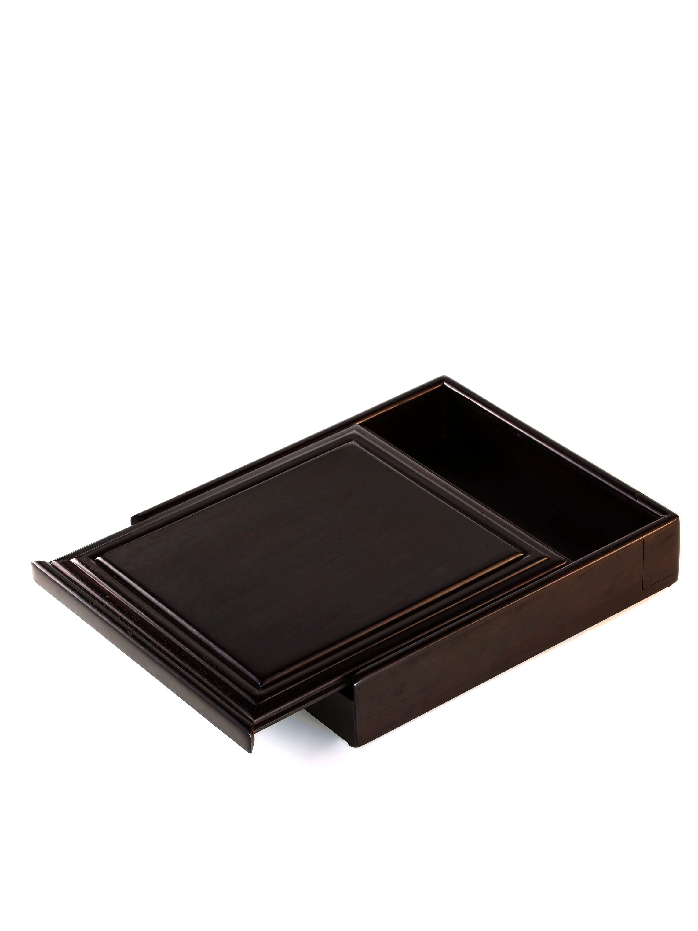 Purple sandalwood plain pull-out tea box