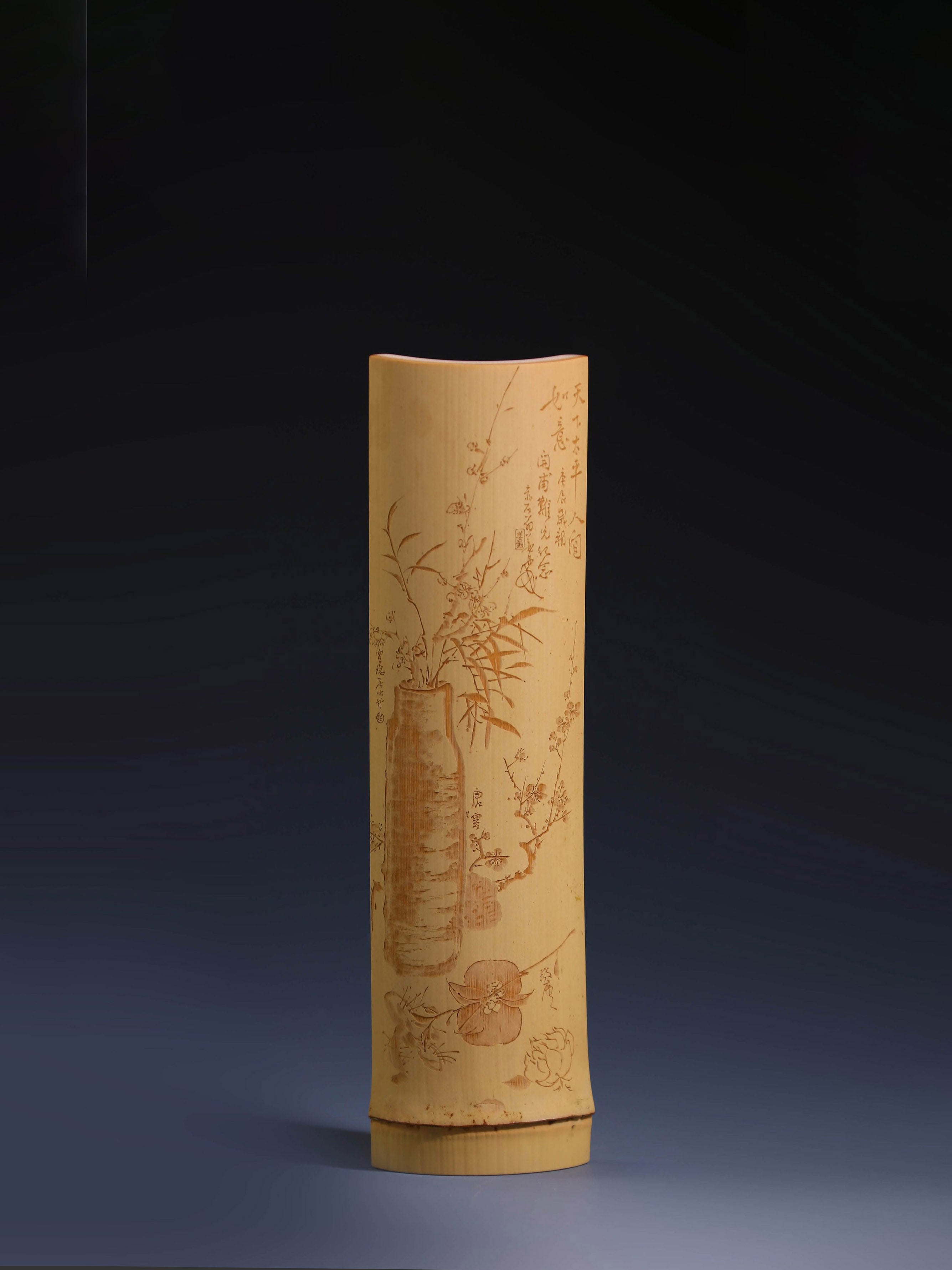 bamboo carving tea scoop