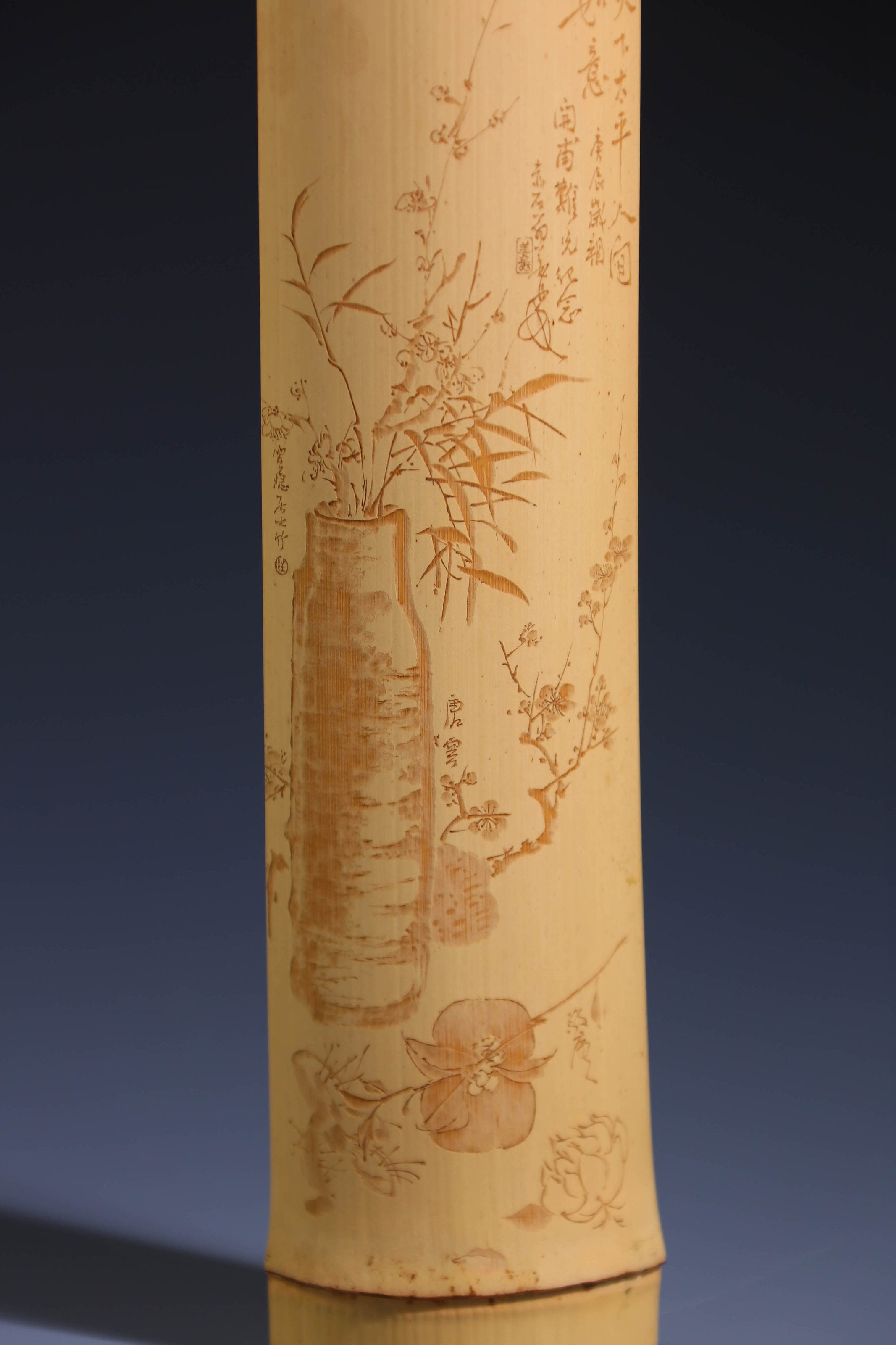 bamboo carving tea scoop