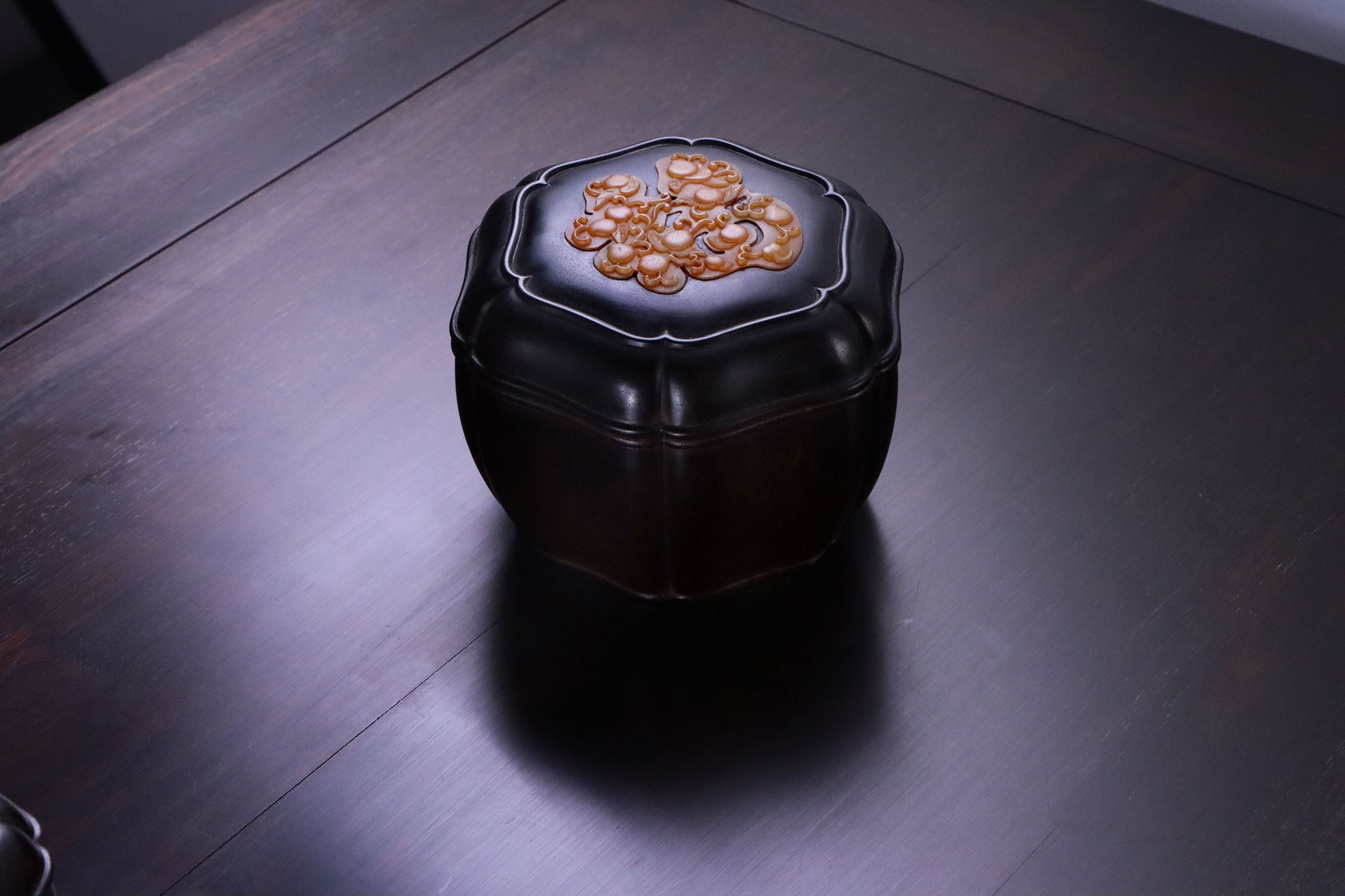 Tianfu Small Leaf Sandalwood Sunflower Mouth Tea Canister