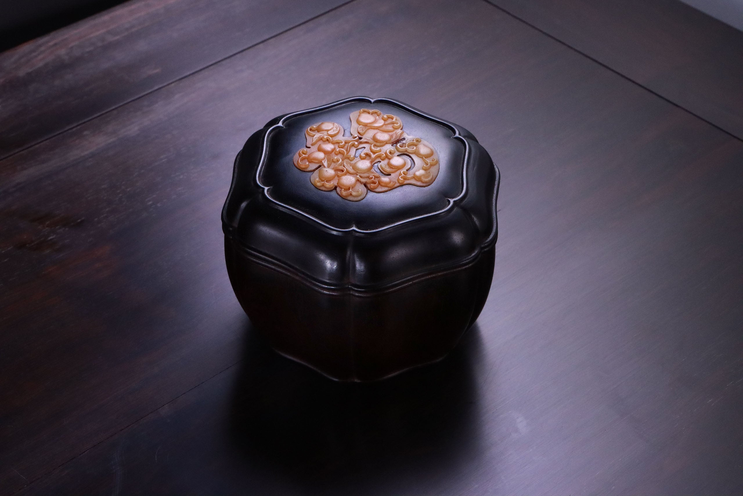 Tianfu Small Leaf Sandalwood Sunflower Mouth Tea Canister