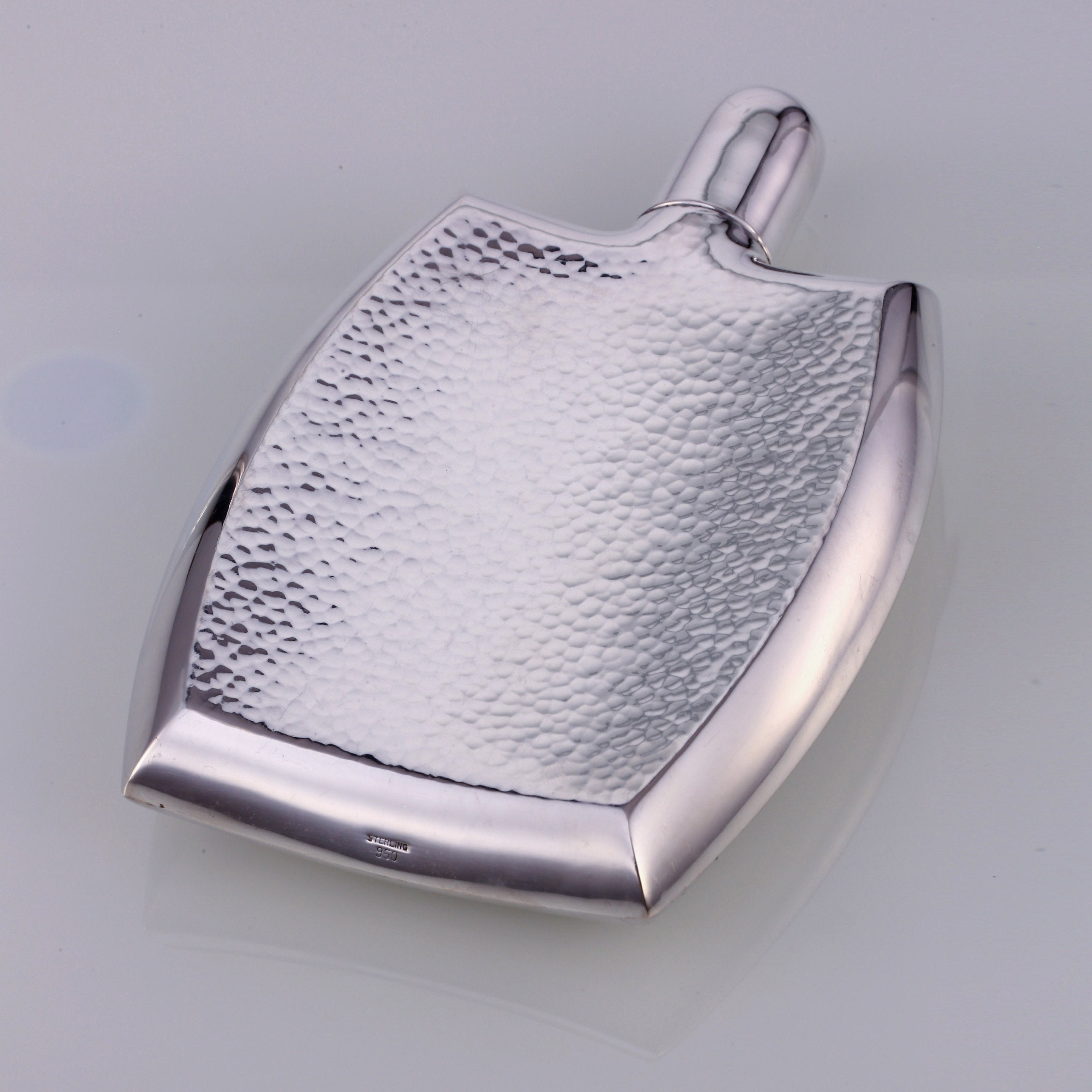 Sterling Silver Antique Carved Wine Flask