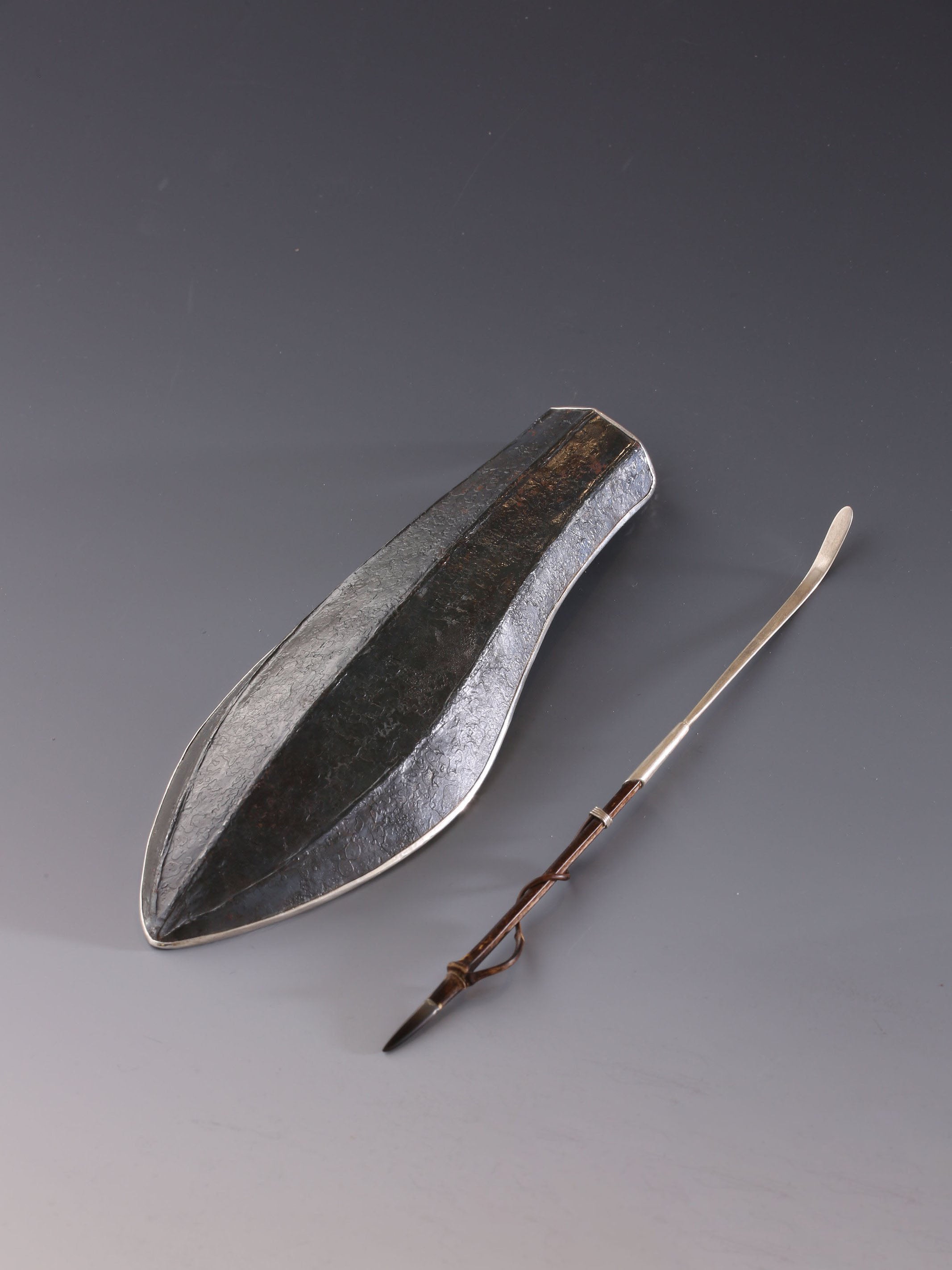 Iron-wrapped Silver Lotus Petal Teapot