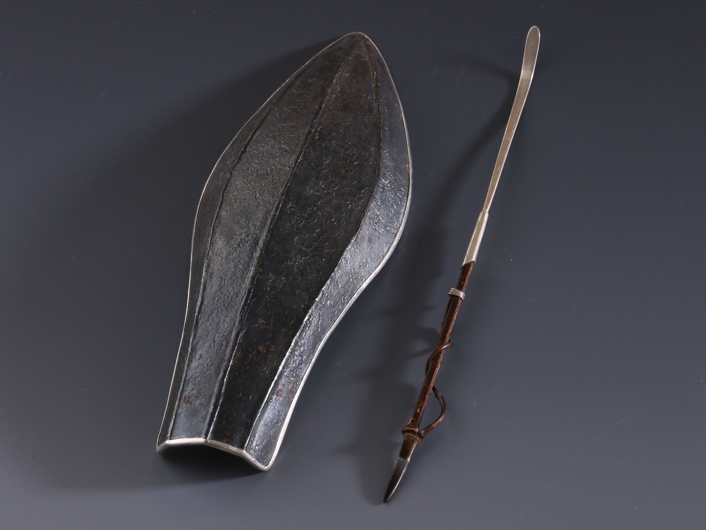 Iron-wrapped Silver Lotus Petal Teapot