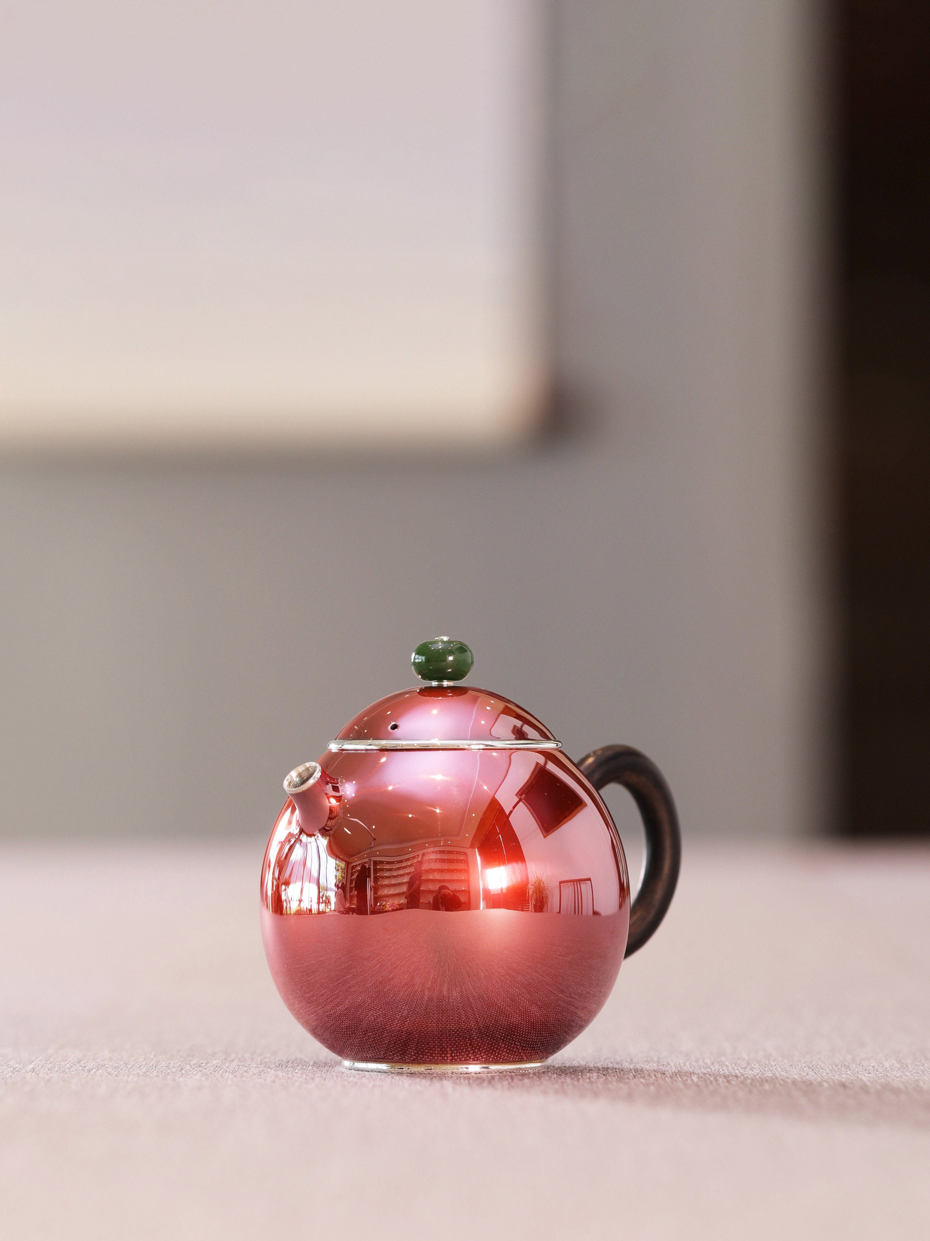 Copper-clad Silver Dragon Egg Teapot