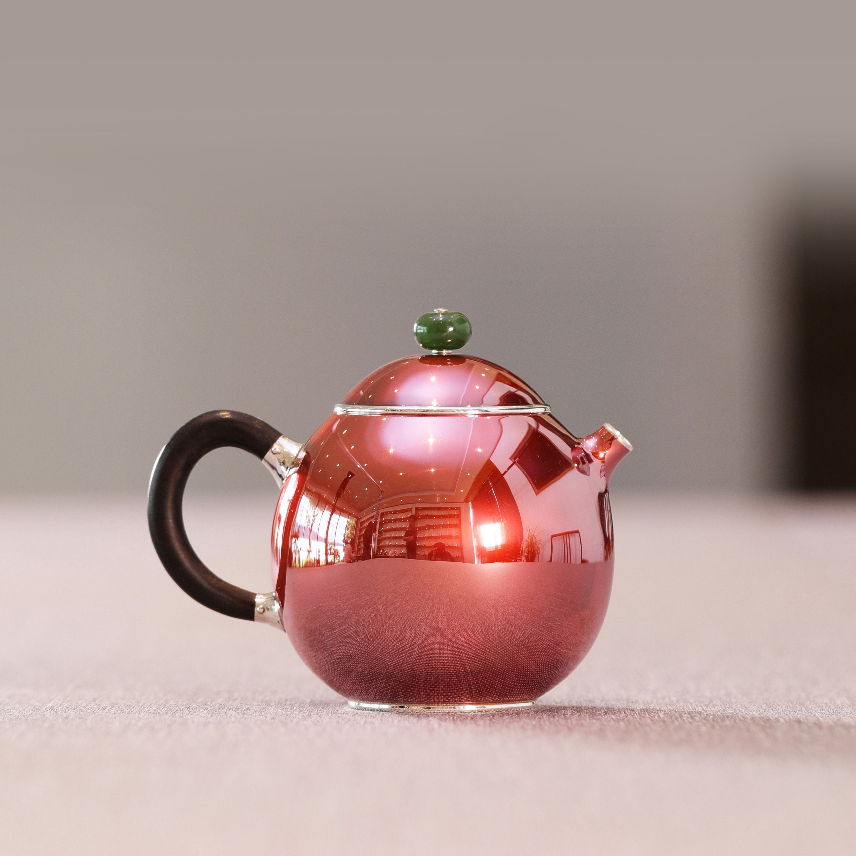 Copper-clad Silver Dragon Egg Teapot