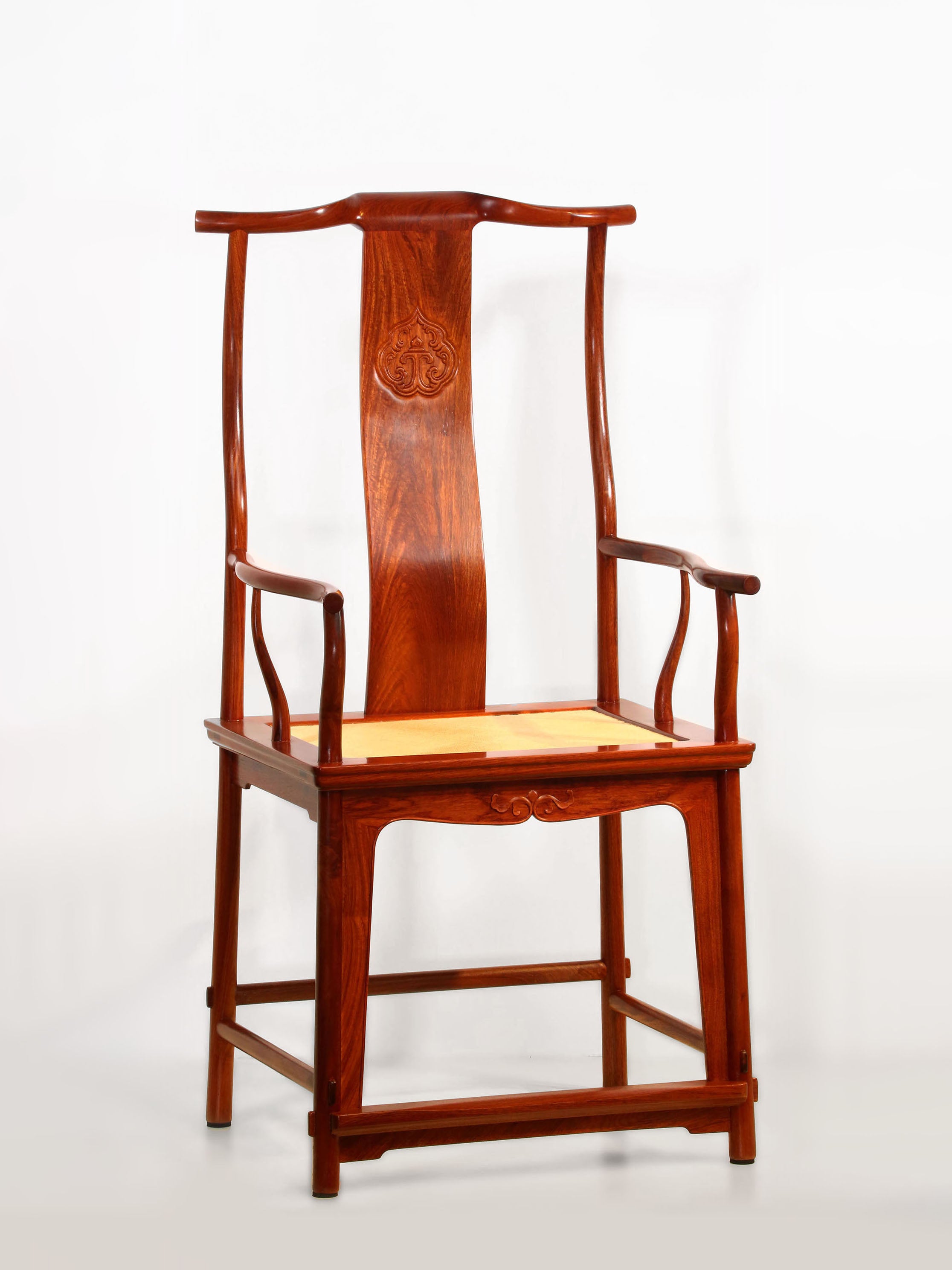 Rosewood/Burmese rosewood, Wang Shixiang style four-section official hat chair
