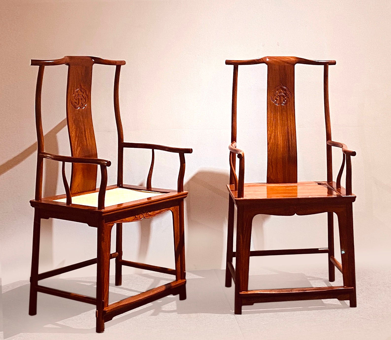 Rosewood/Burmese rosewood, Wang Shixiang style four-section official hat chair