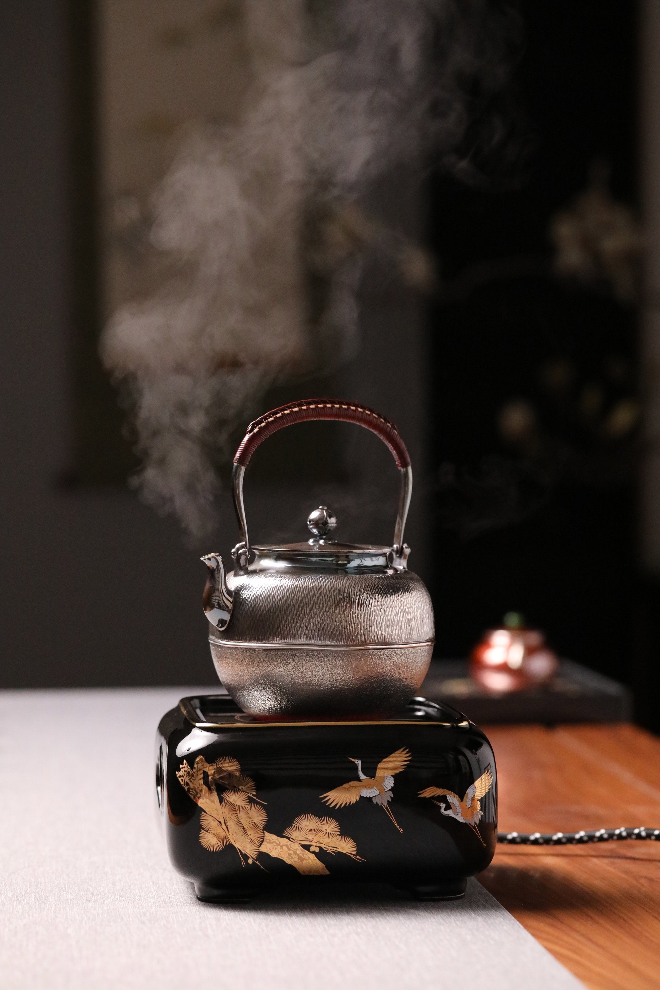 Moon Gazing Silver Pot