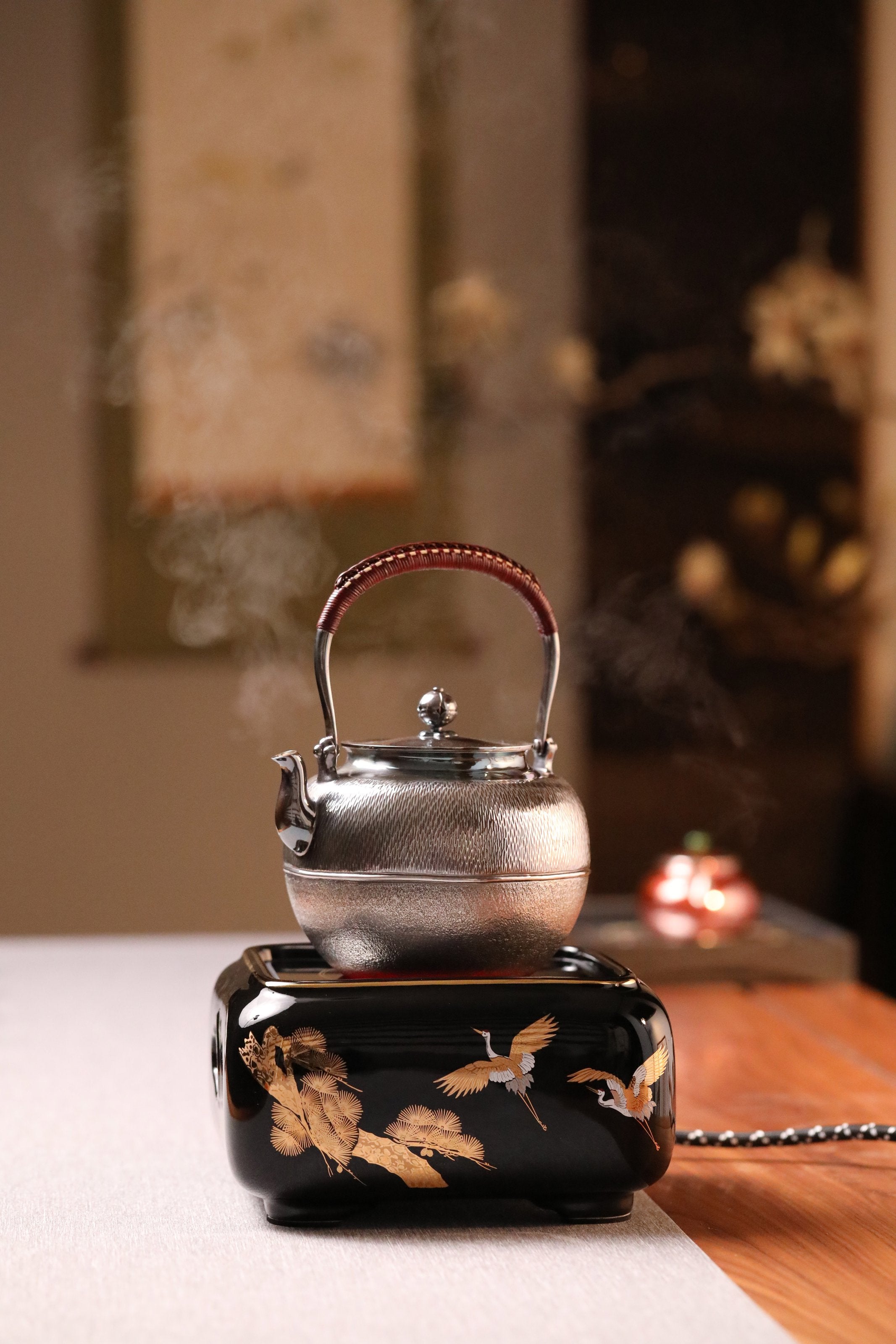 Moon Gazing Silver Pot