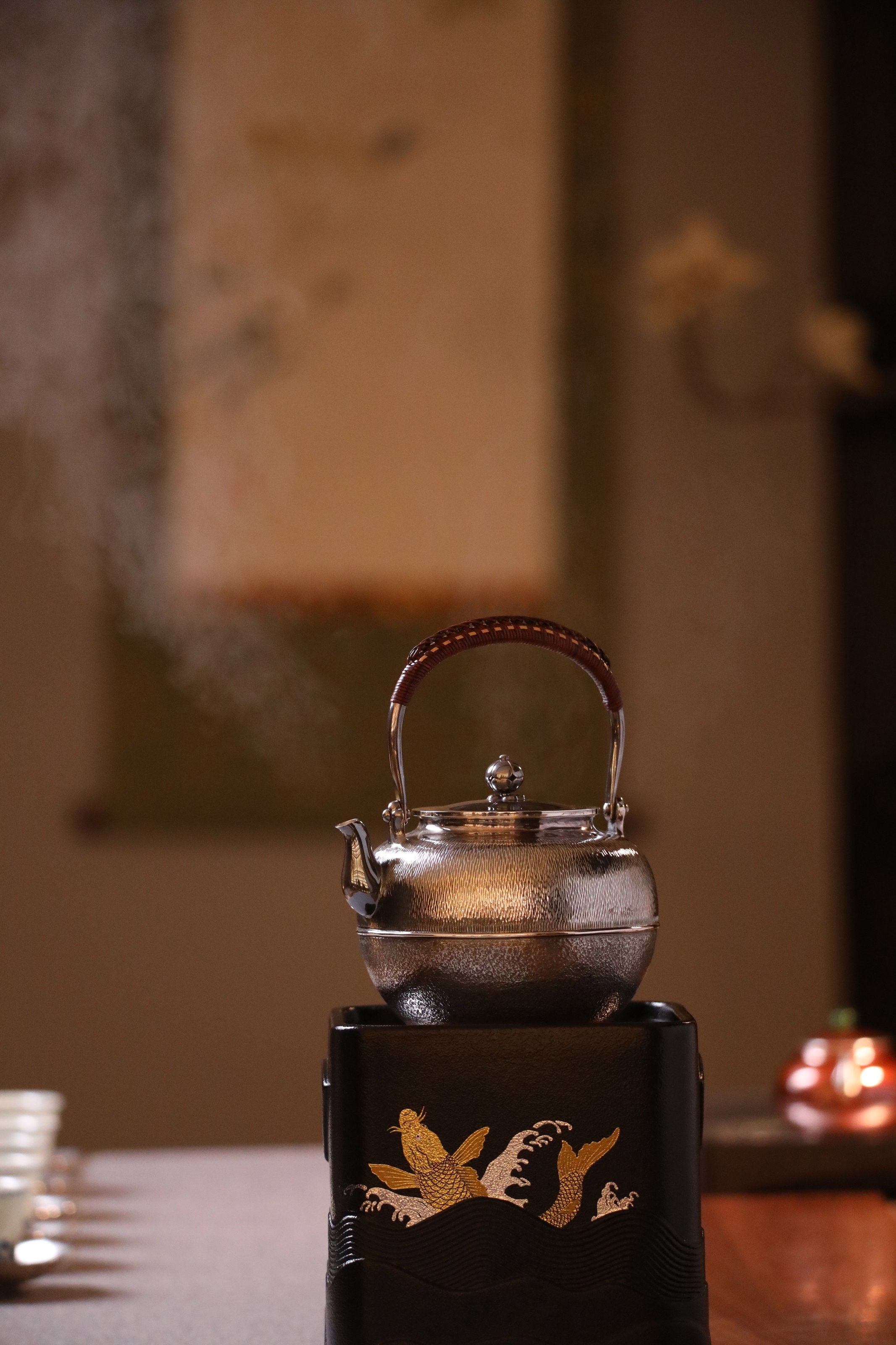 Moon Gazing Silver Pot