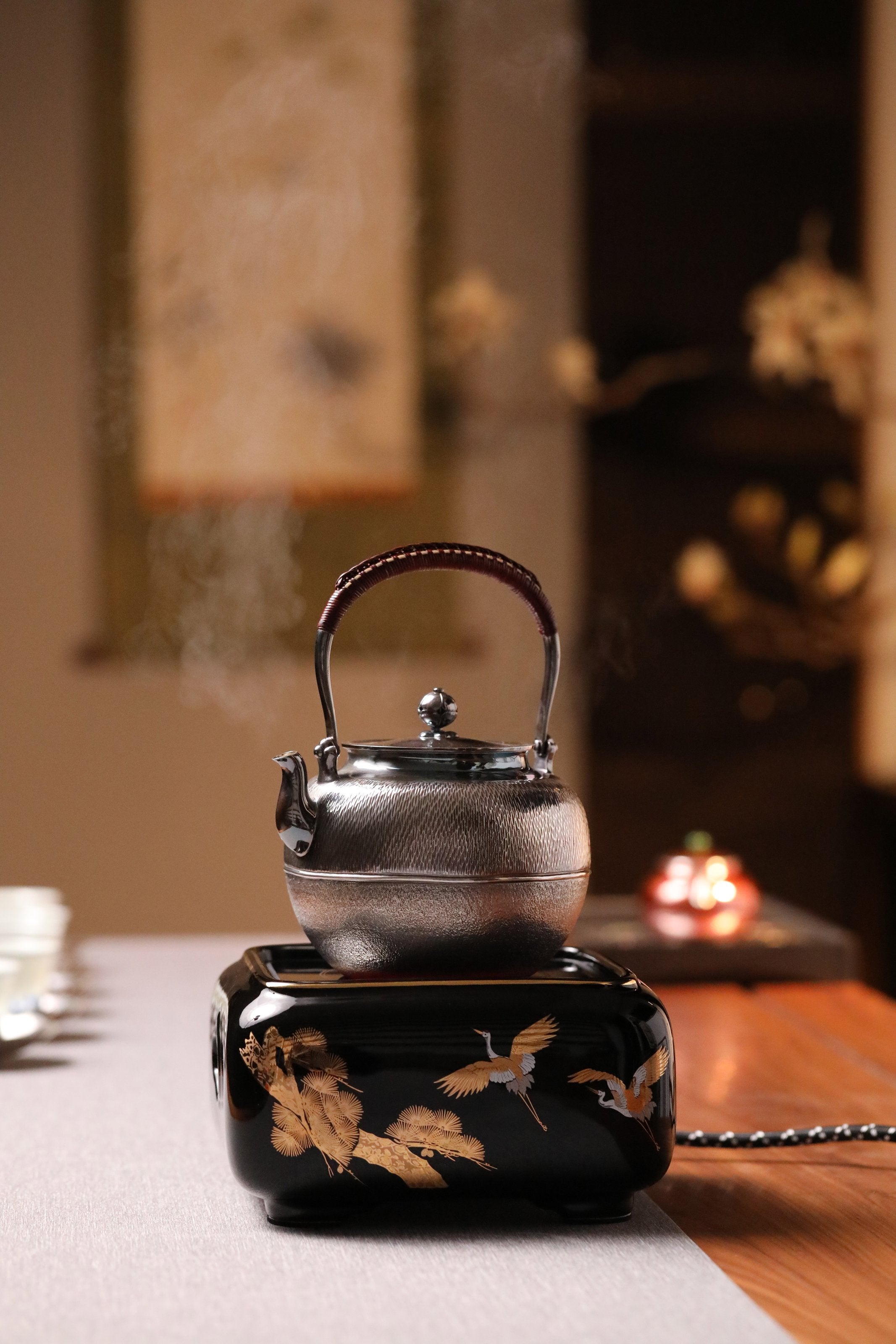 Moon Gazing Silver Pot