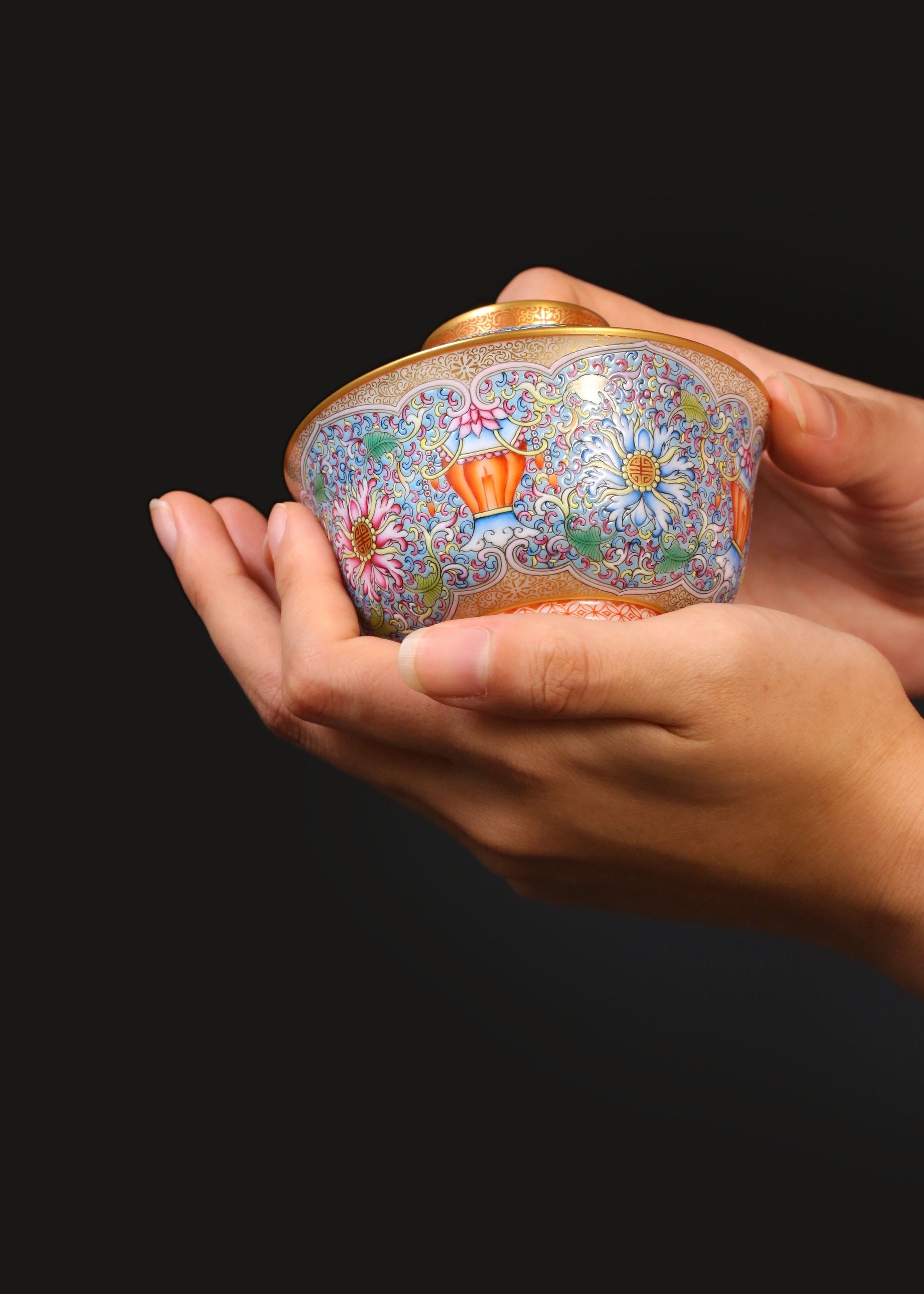 Dayazhai Longevity Lantern Covered Bowl