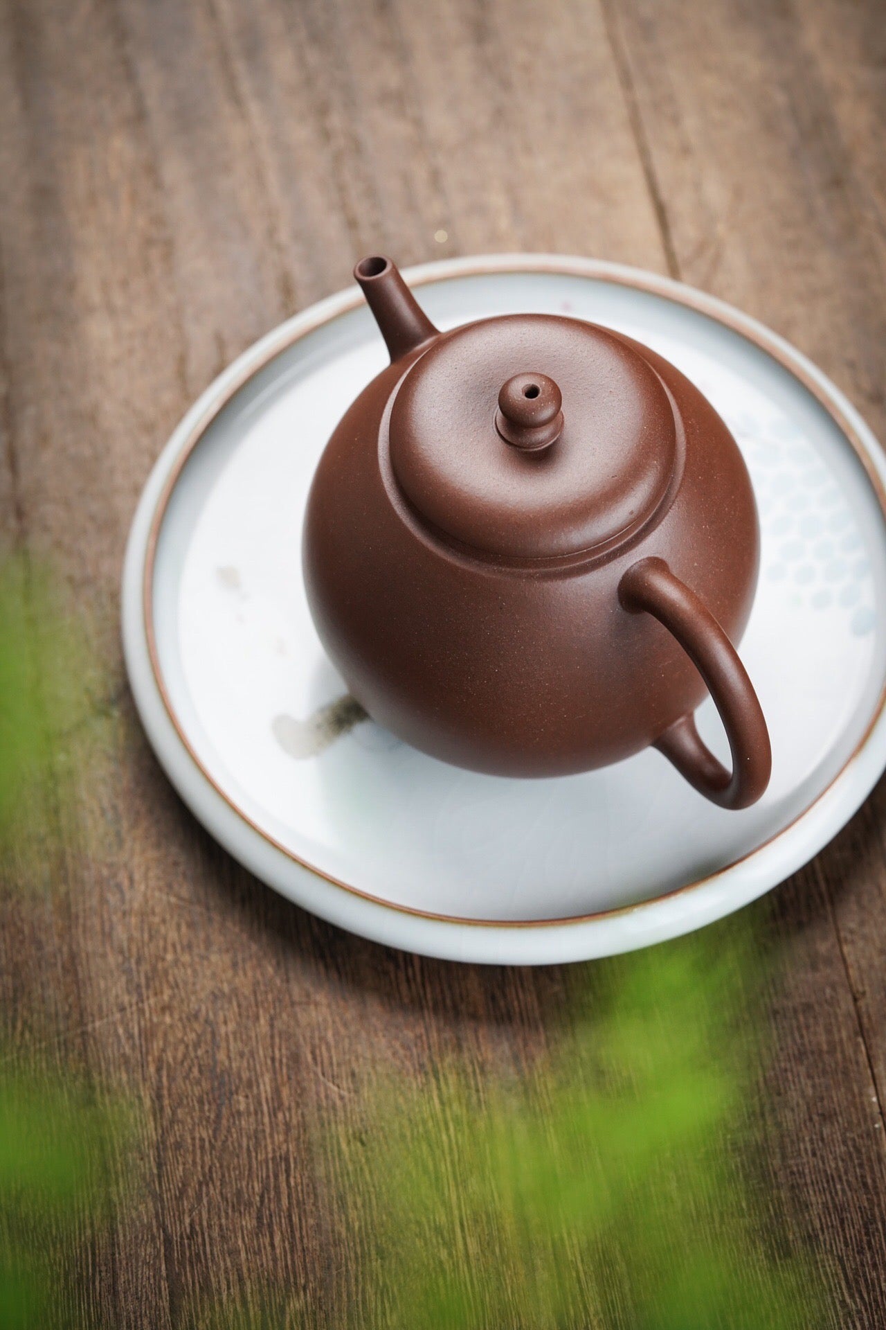 Cultural Revolution Purple Clay Ming Style Dragon Egg Teapot