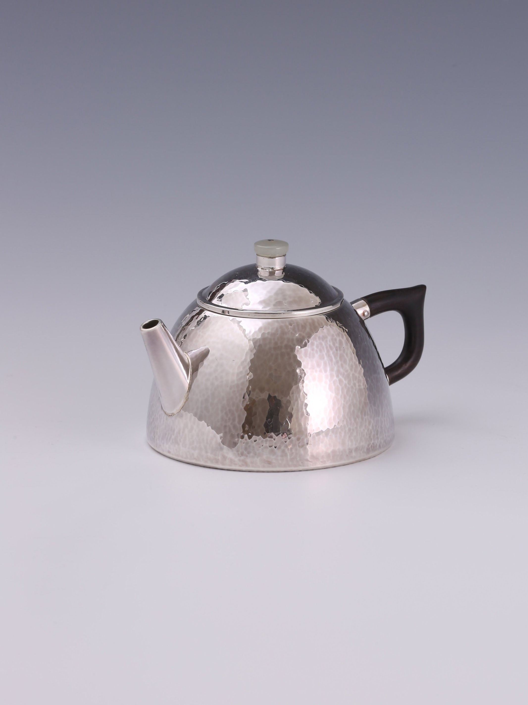 Scholar's Stone Ladle Silver Teapot