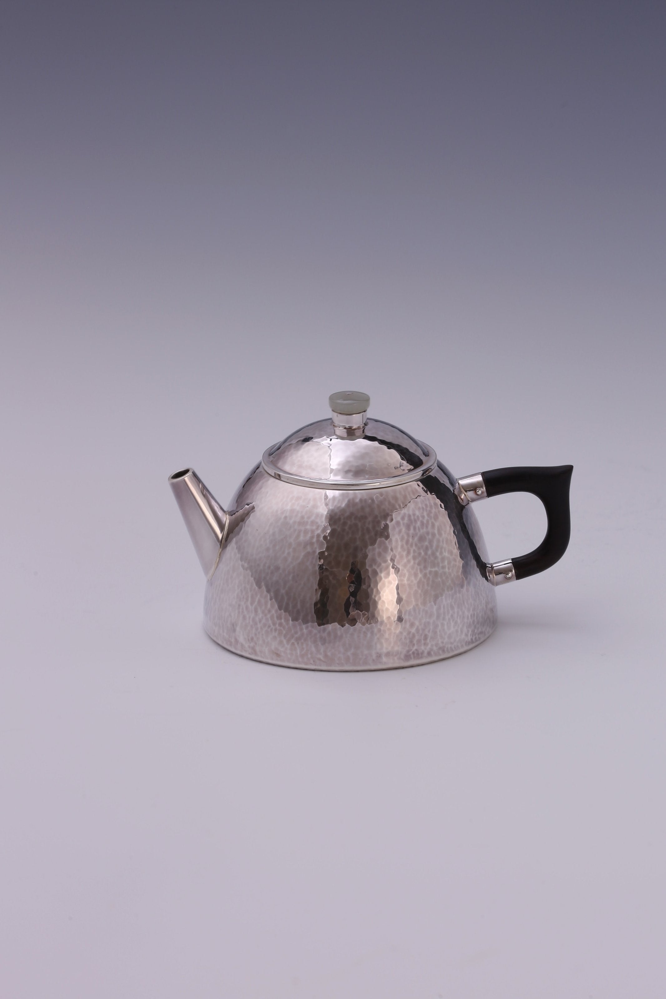 Scholar's Stone Ladle Silver Teapot