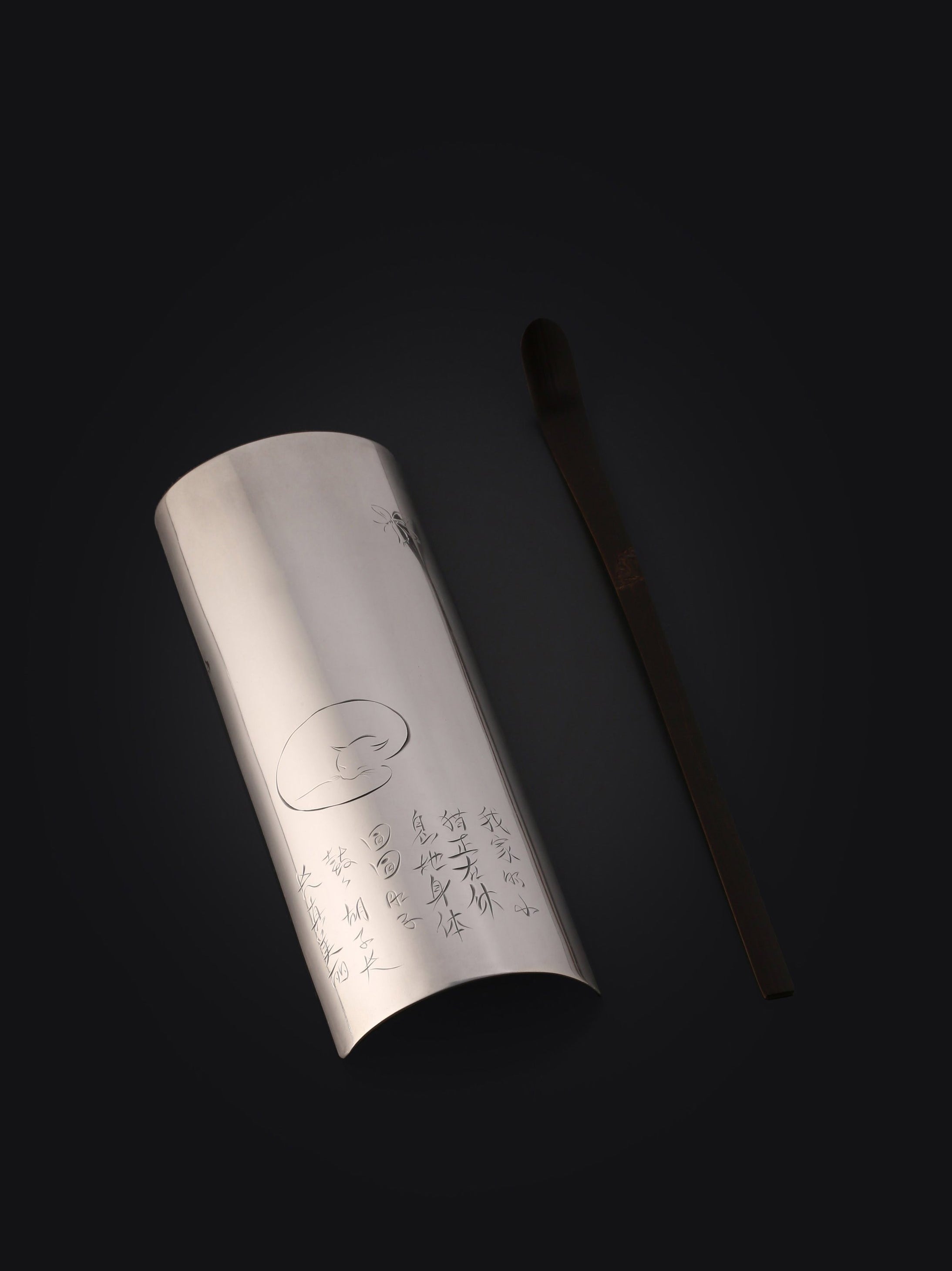 My cat's pure silver tea scoop