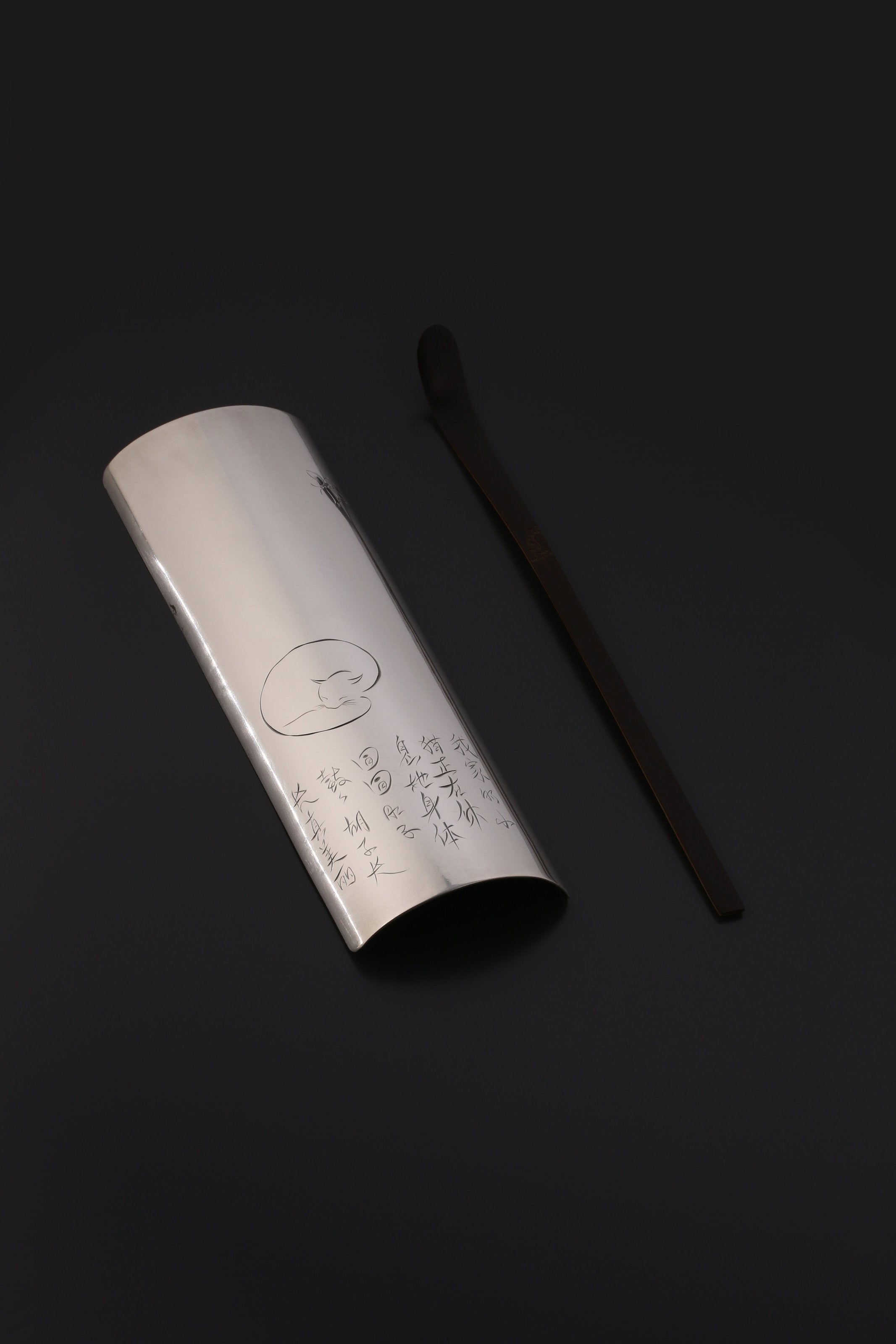 My cat's pure silver tea scoop