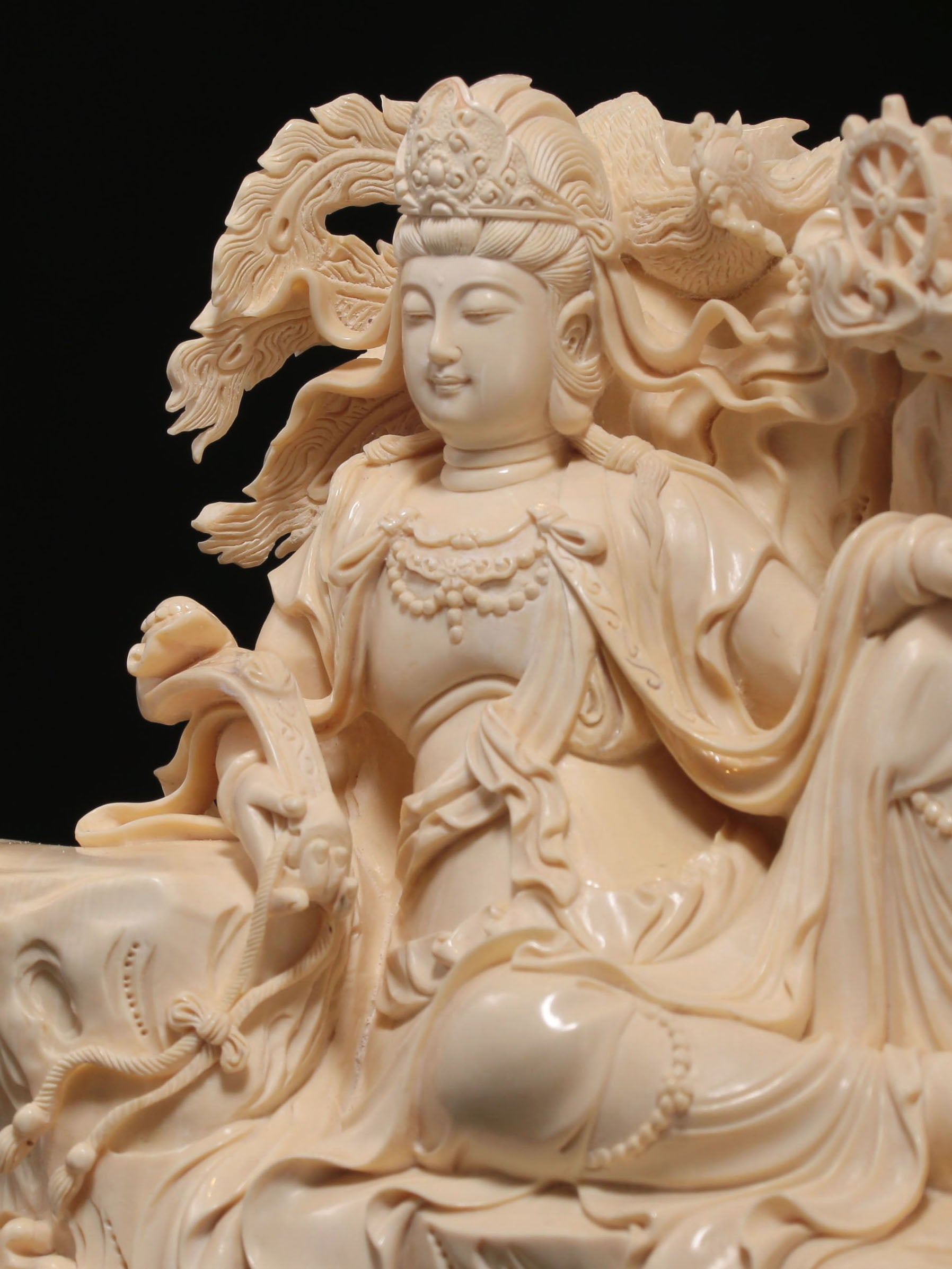Ivory Carving - Reclining Guanyin