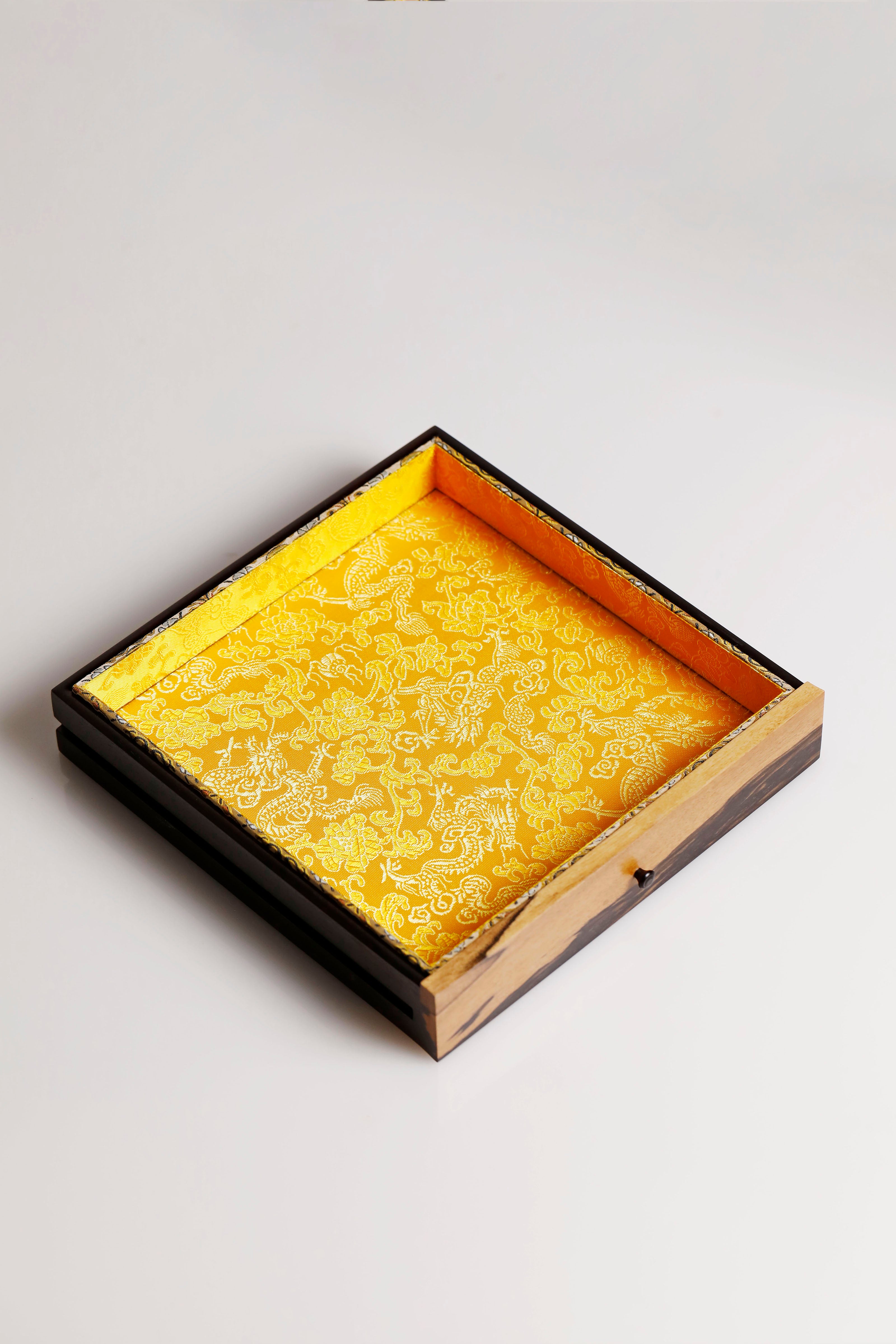 Purple sandalwood and black sandalwood sideboard for five-tiered tea set