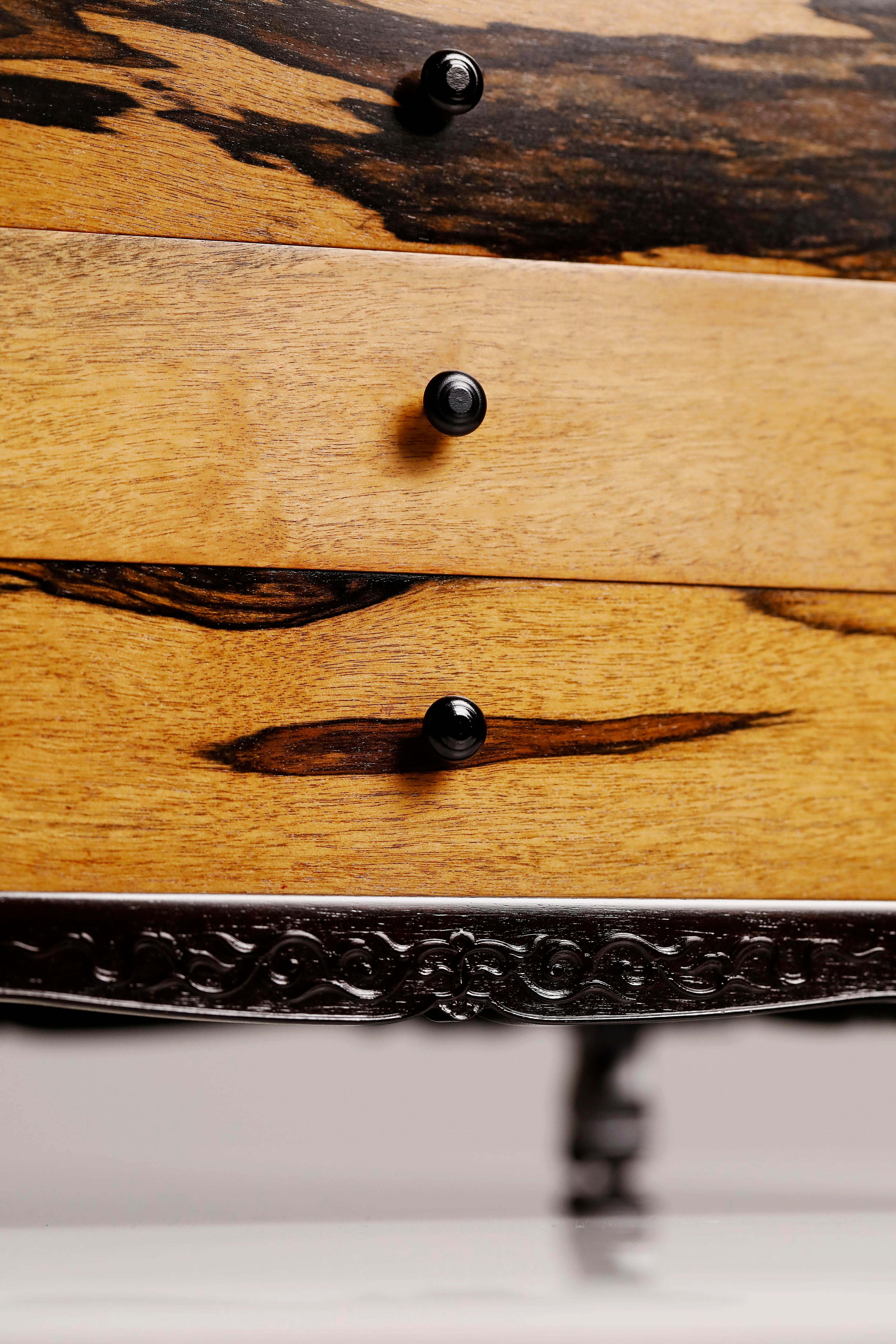 Purple sandalwood and black sandalwood sideboard for five-tiered tea set