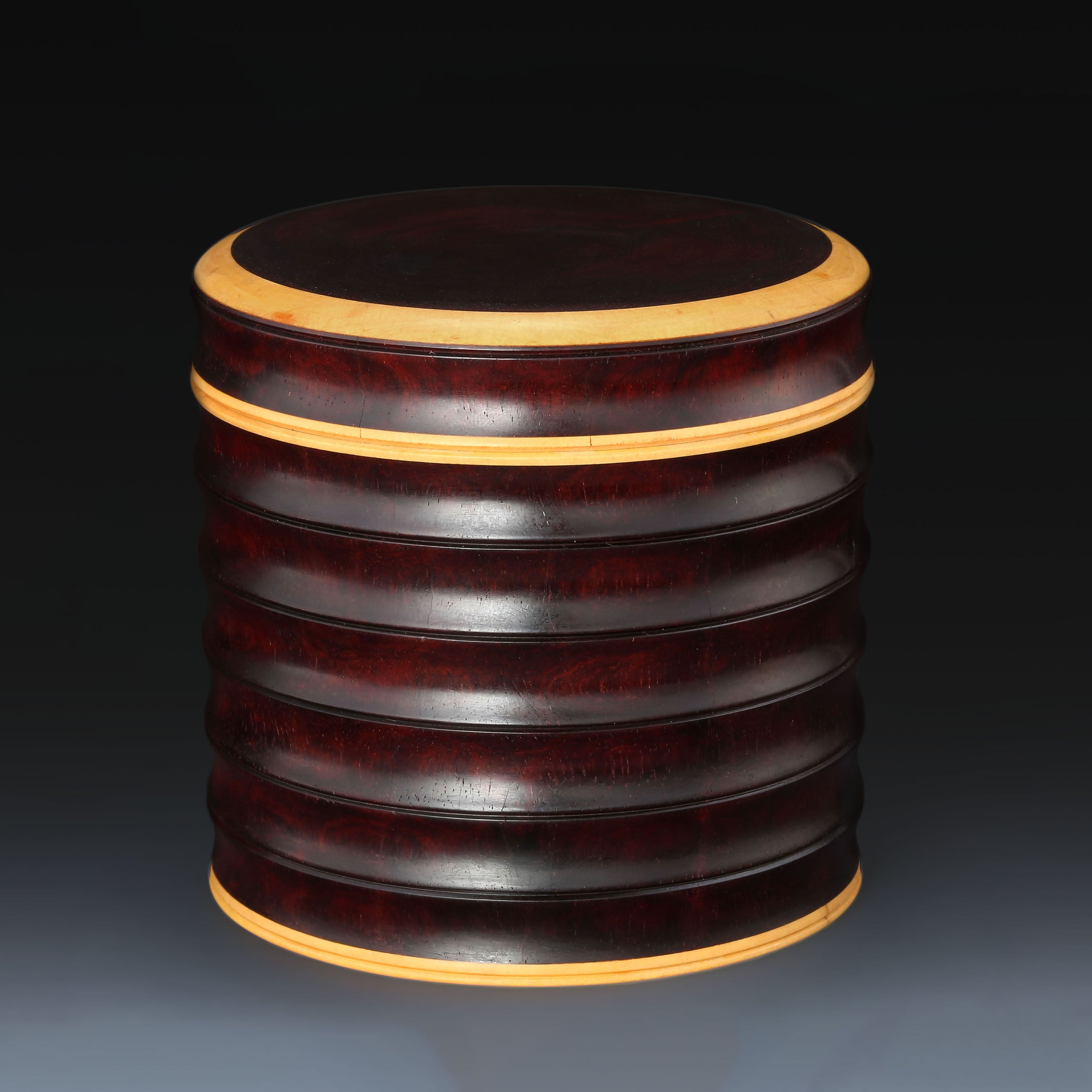 Small-leaf sandalwood/boxwood bamboo joint tea canister