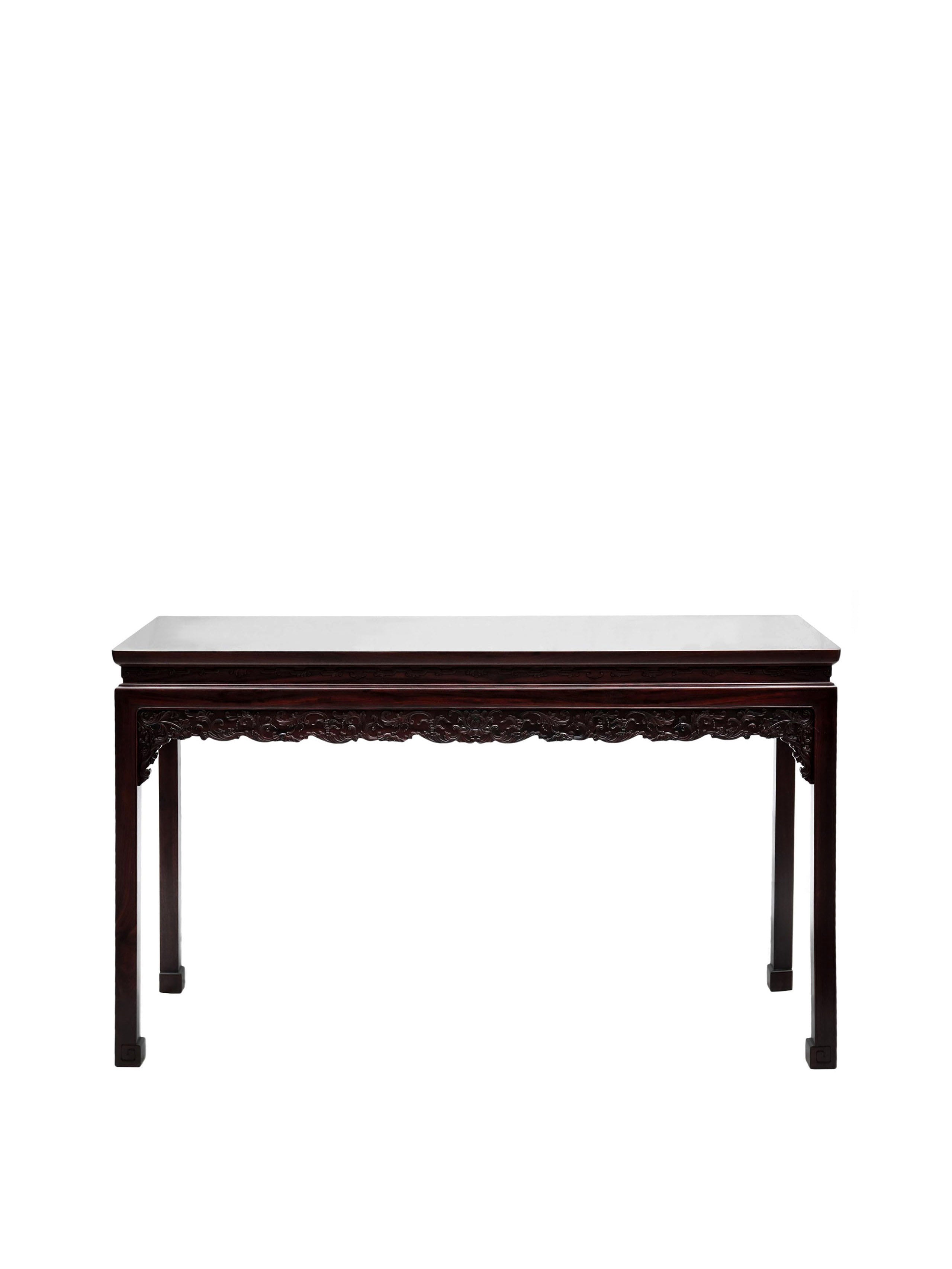 Small-leaf rosewood table with passionflower pattern