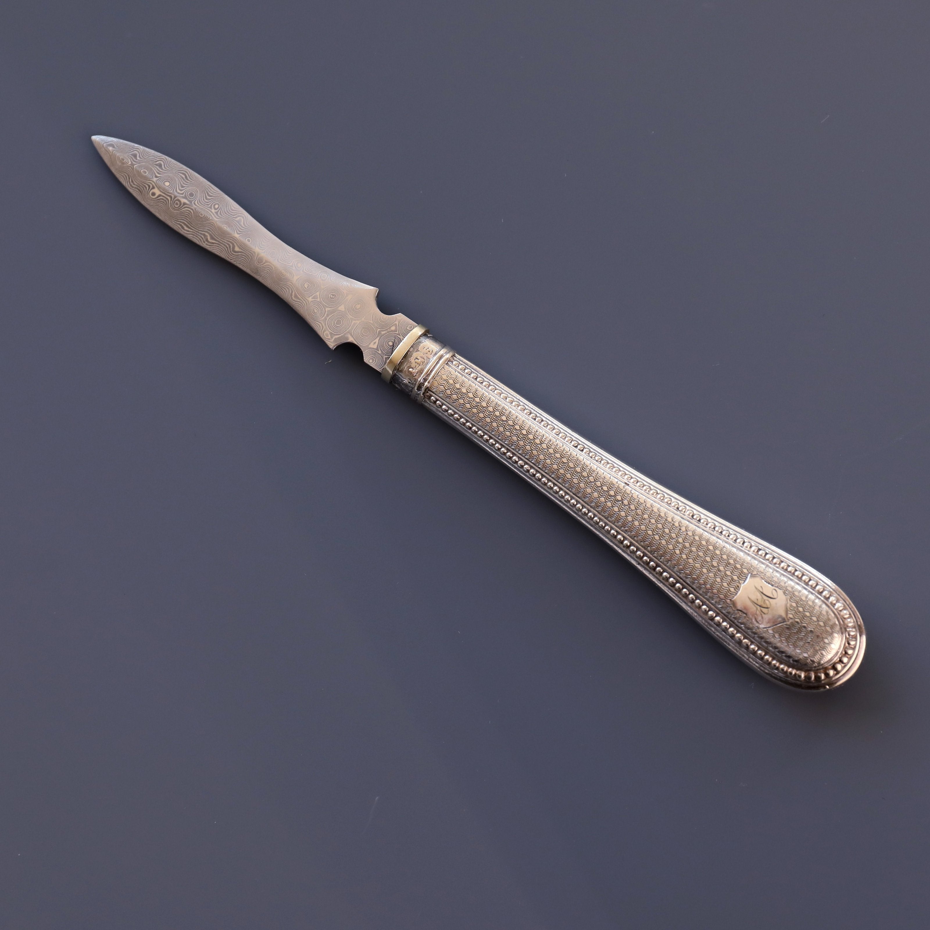 19th-century silver-handled tea knife