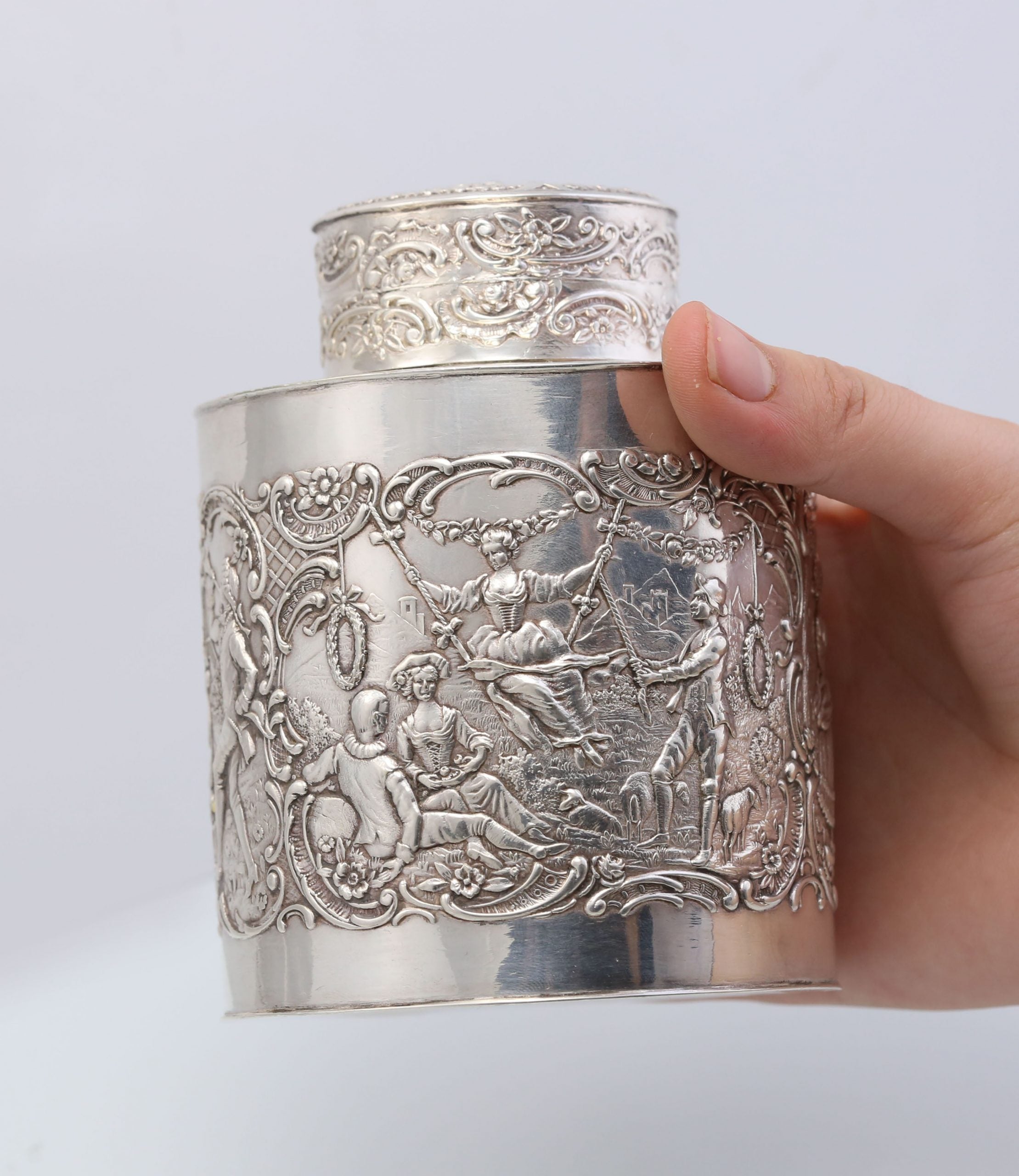 19th-century British tea canister