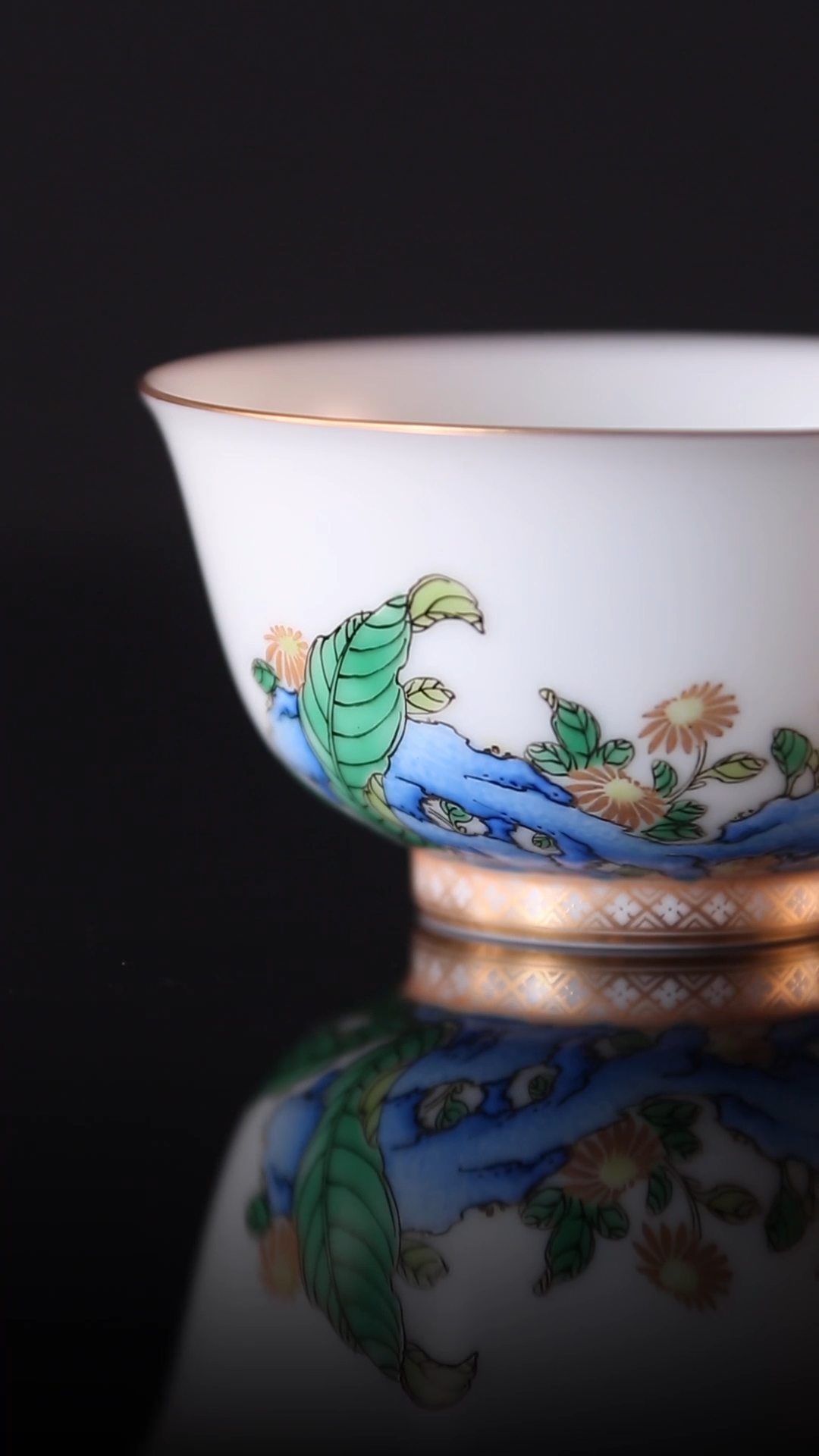 Jade hairpin flower gaiwan/tea cup