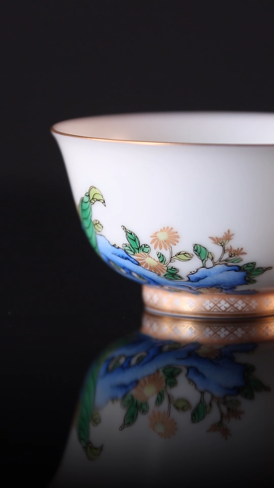 Jade hairpin flower gaiwan/tea cup