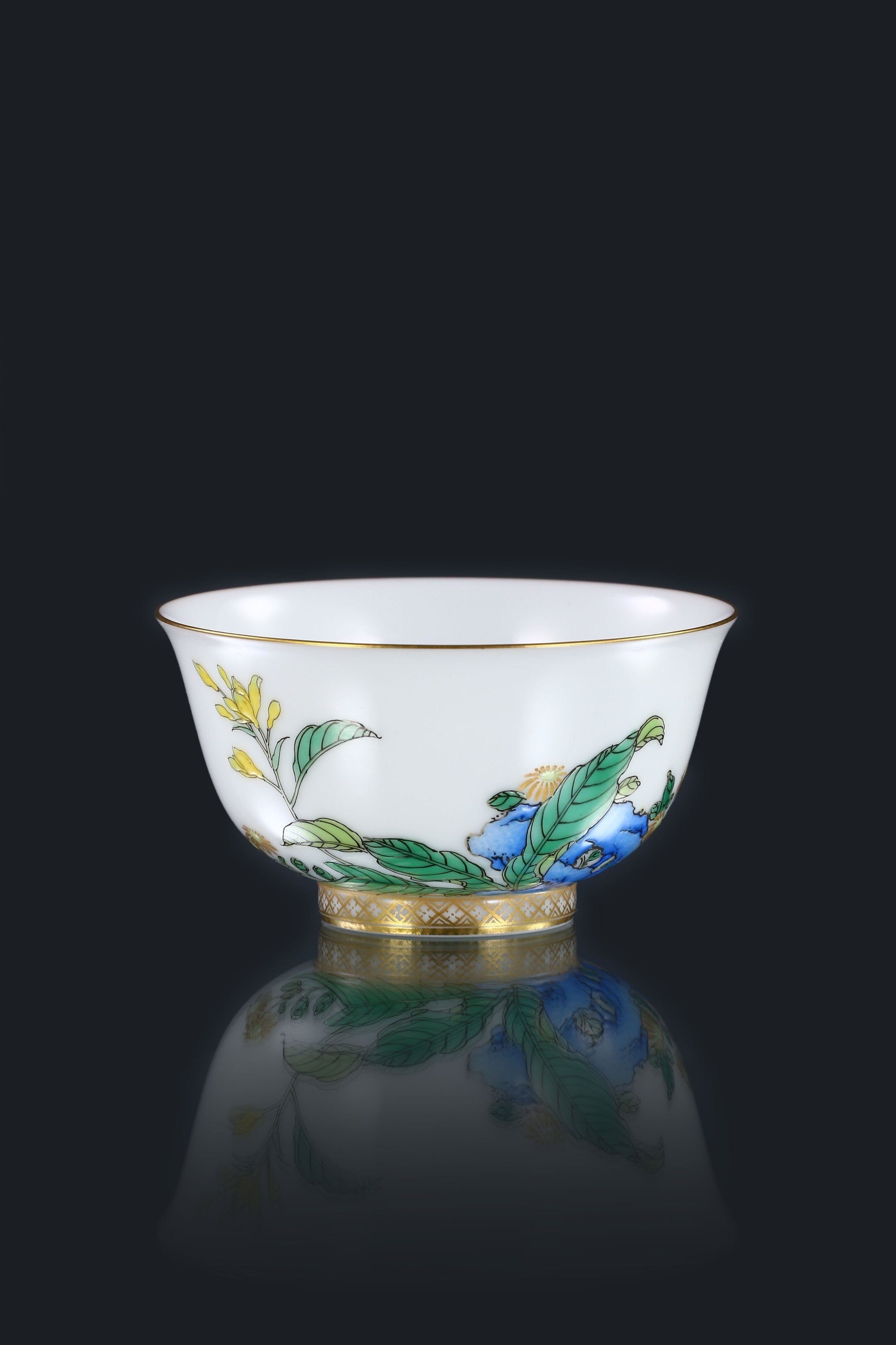 Jade hairpin flower gaiwan/tea cup
