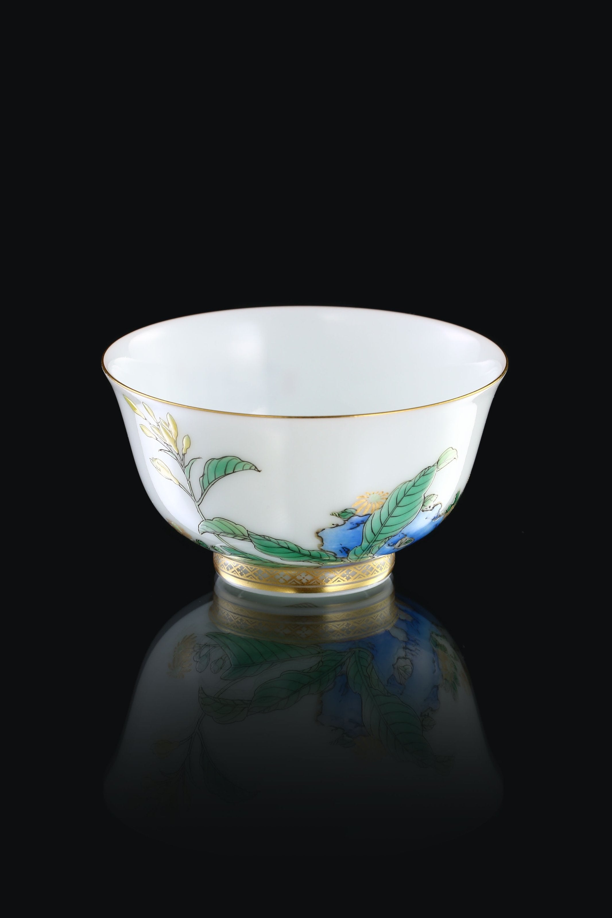 Jade hairpin flower gaiwan/tea cup